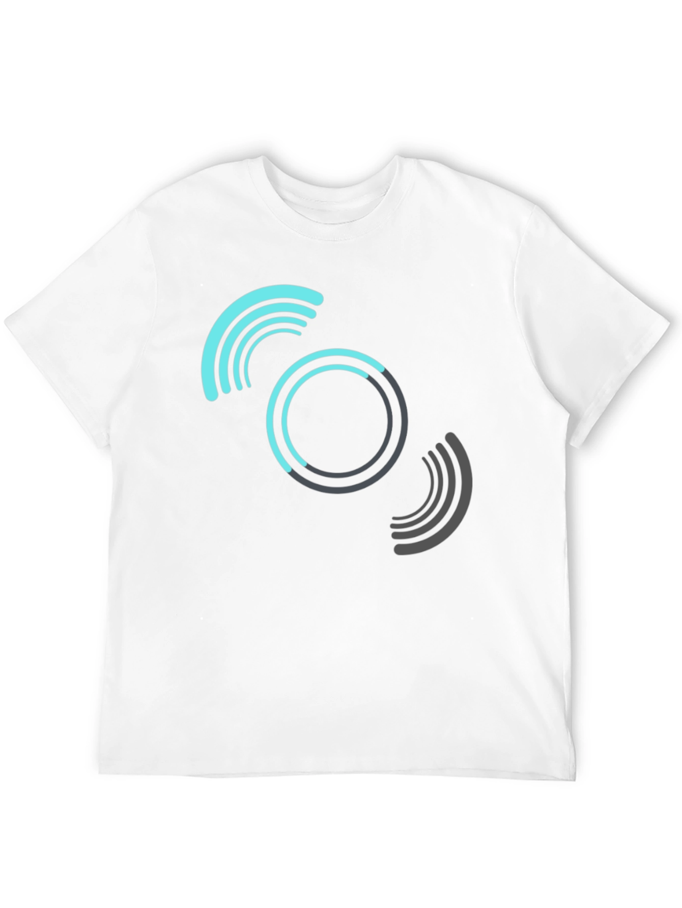 Black Abstract Graphic Print Black T-Shirt view 12