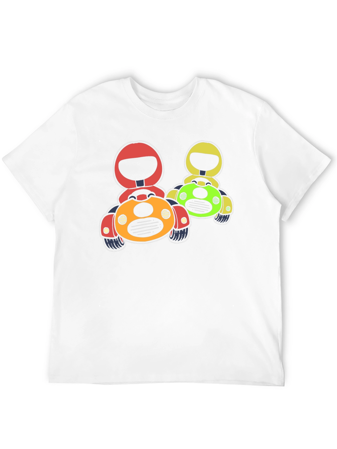 Black Cartoon Race Car Graphic T-Shirt view 12