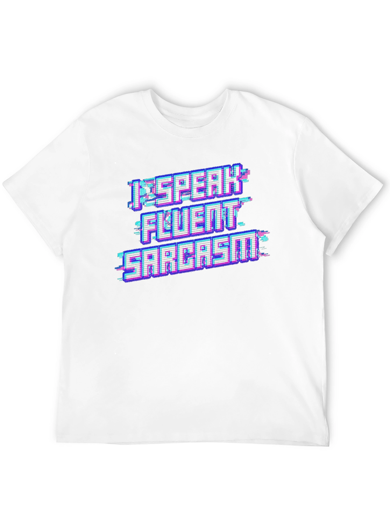 Black I Speak Fluent Sarcasm Black T-Shirt view 12