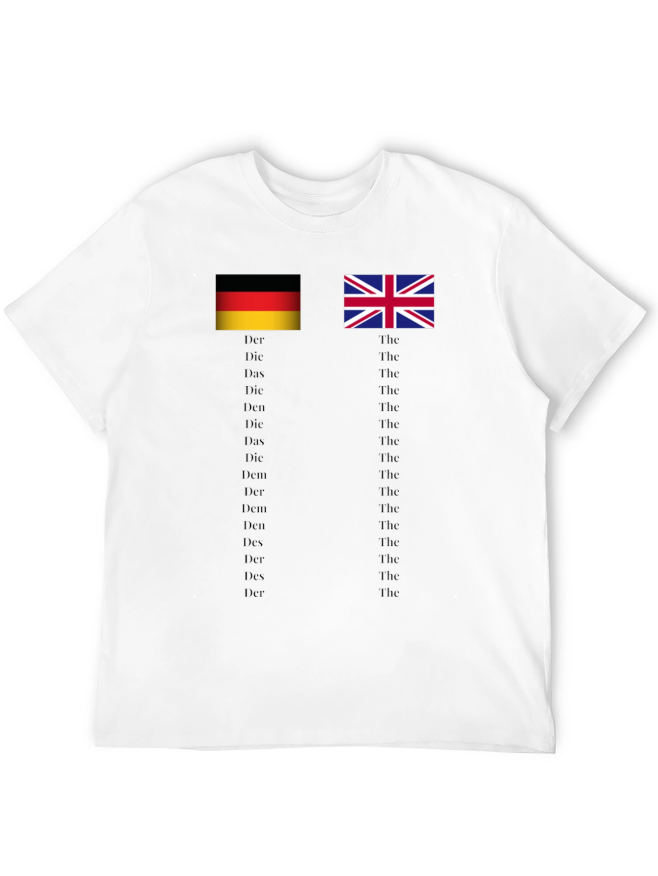 Black Funny German English Grammar T-Shirt view 12