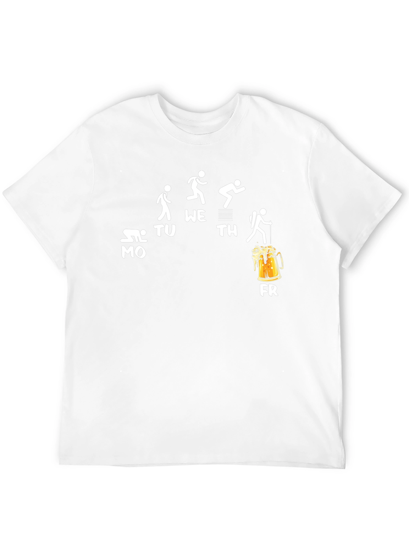 Black Funny Days of the Week Beer T-Shirt view 12