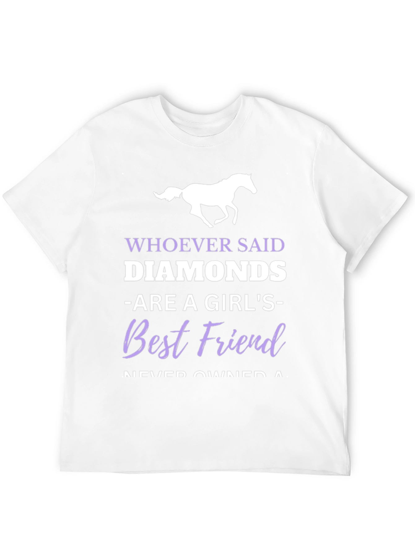Black Horse Lover T-Shirt - Diamonds Best Friend view 12