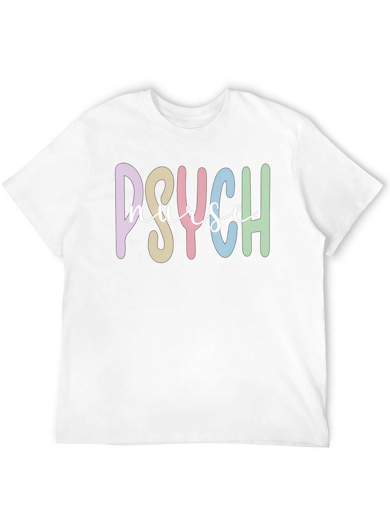 Black Psych Nurse Graphic Tee - Black Cotton T-Shirt view 12