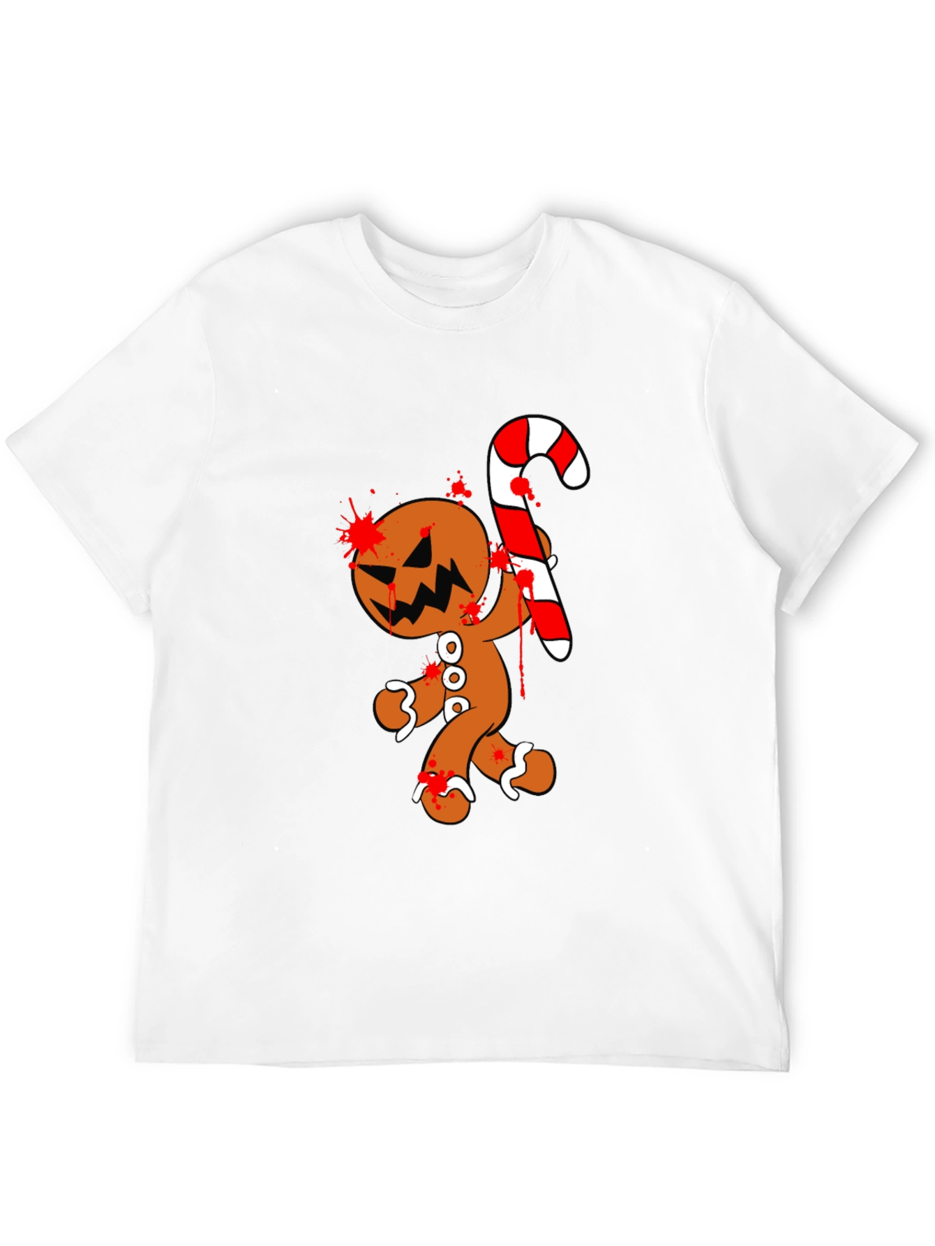 Black Bloody Gingerbread Horror Graphic Tee view 12