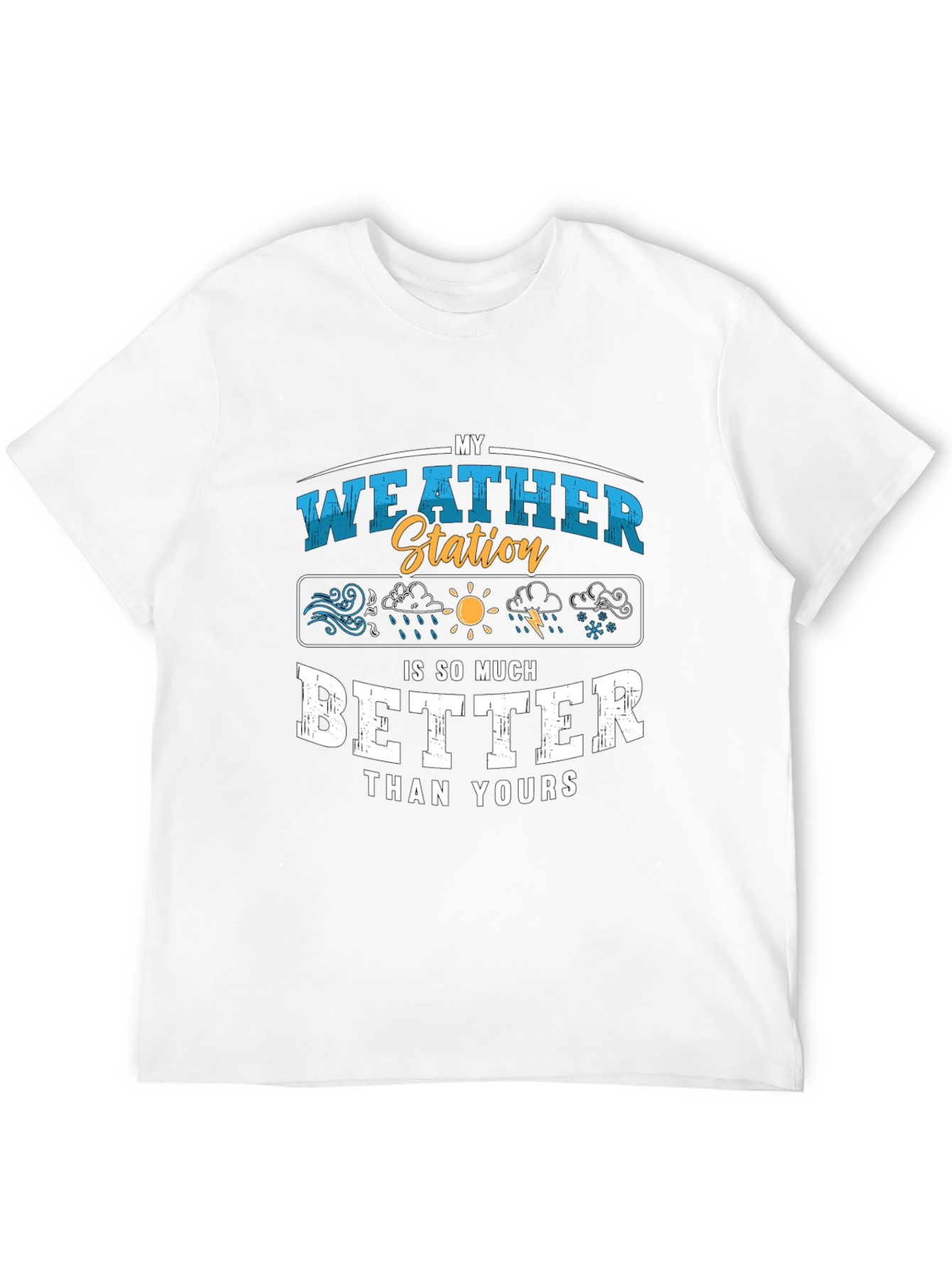 Black My Weather Station T-Shirt, Funny Weather Gift view 12