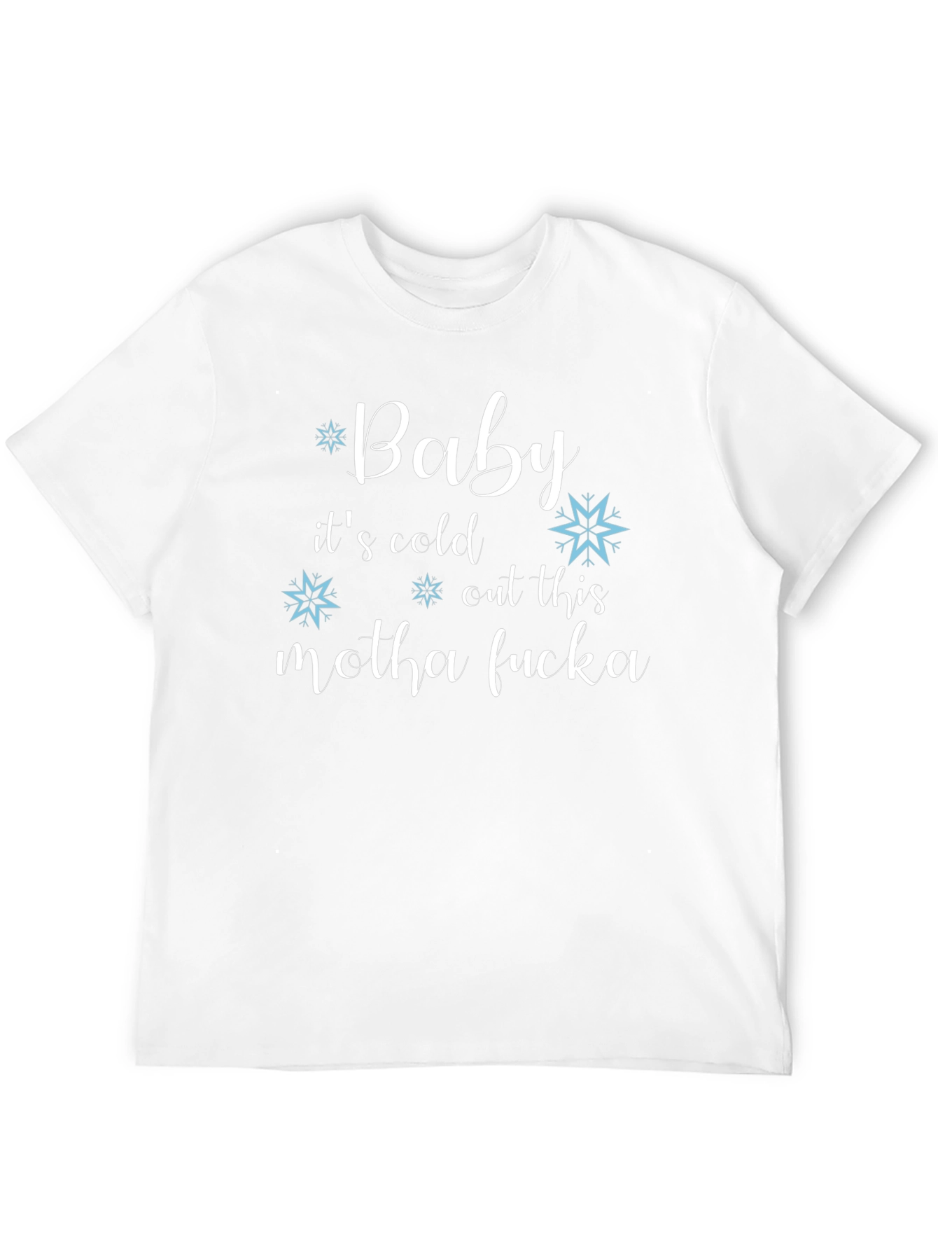 Black Baby It's Cold Funny Winter Graphic T-Shirt view 12