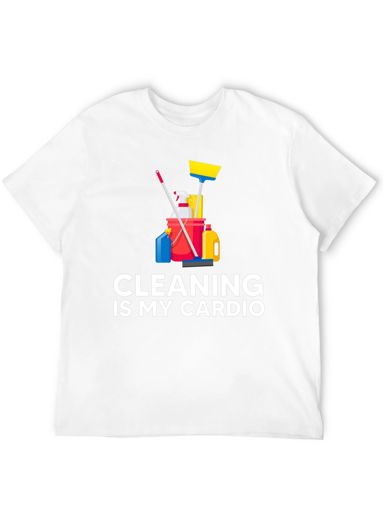 Black Cleaning Is My Cardio T-Shirt Funny Housework Design view 12