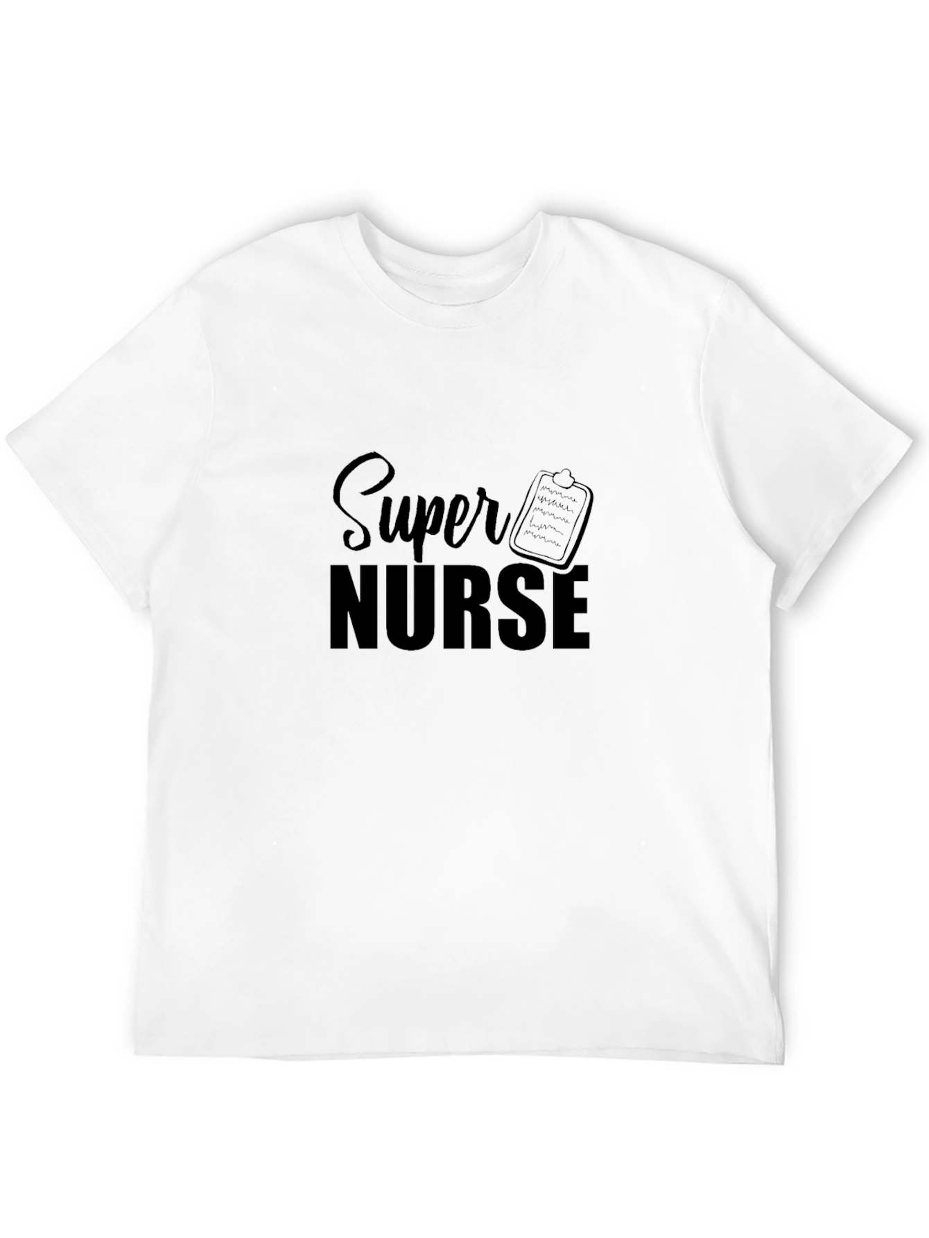 Black Super Nurse Black T-Shirt for Medical Professionals view 12