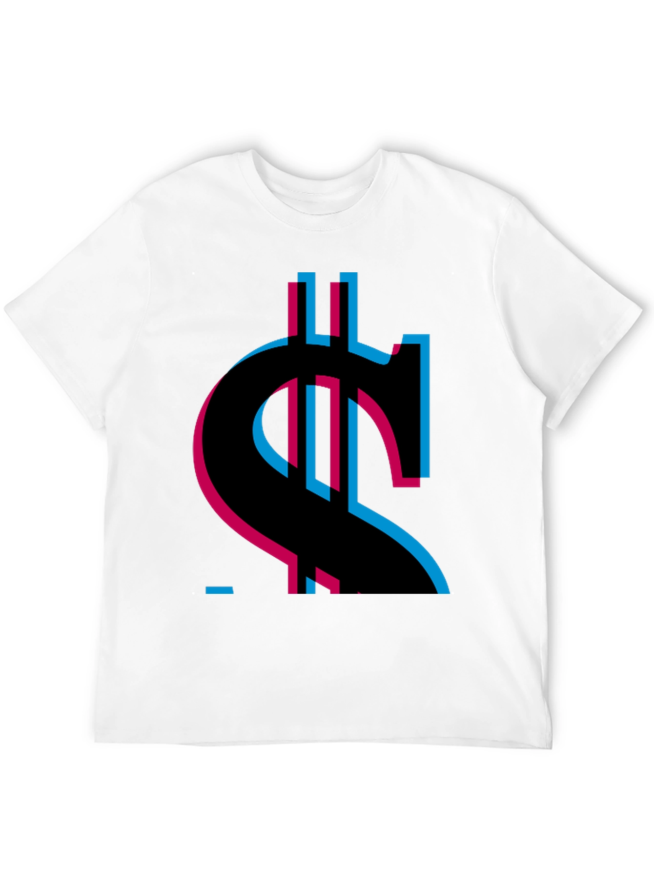 Black Abstract Dollar Sign Graphic Tee view 12