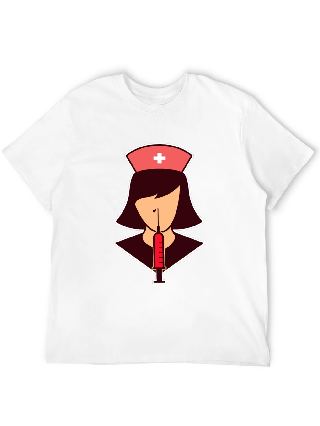 Black Nurse Syringe T-Shirt: Stylish Graphic Tee view 12