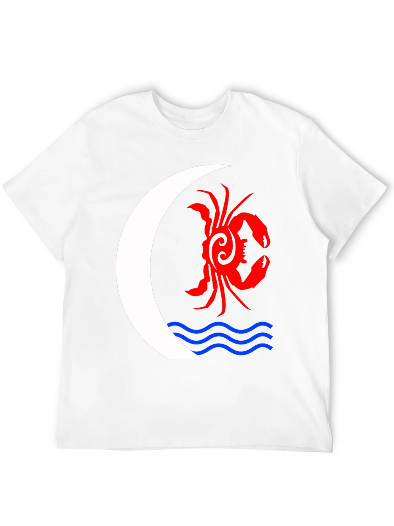 Black Tribal Crab Moon T-Shirt - Unique Graphic Tee view 12