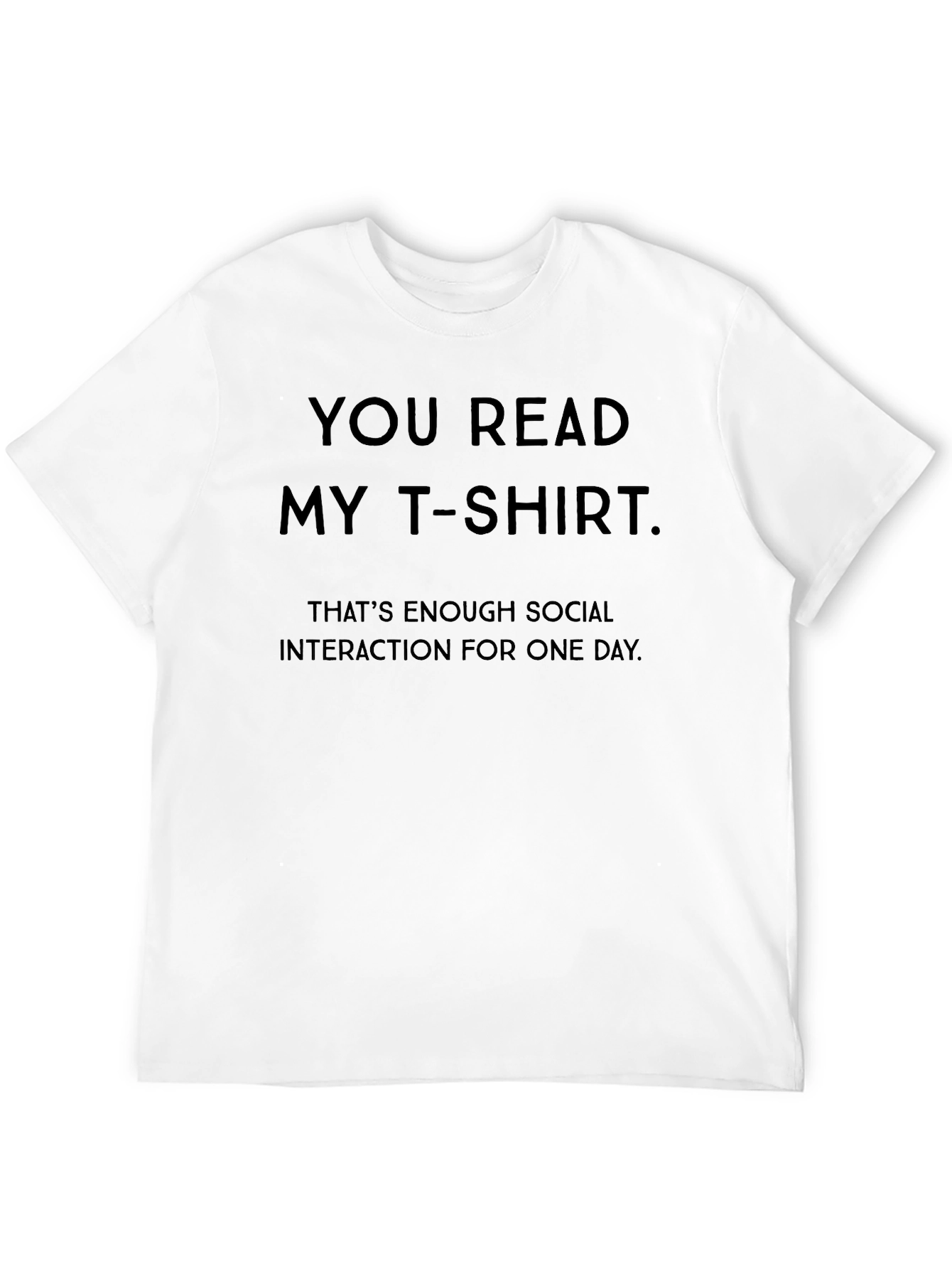 Black Funny Social Interaction T-Shirt view 12