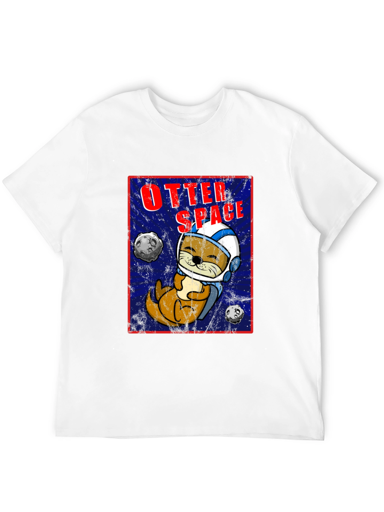Black Otter Space Graphic T-Shirt - Funny Animal Tee view 12
