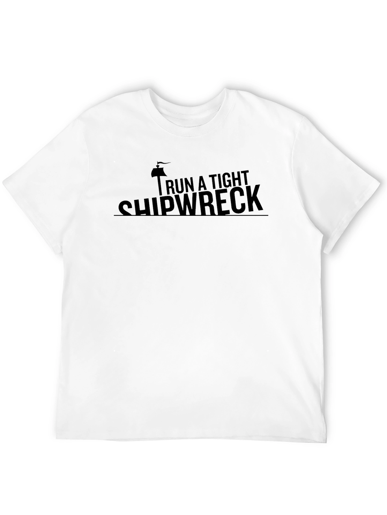 Black Run a Tight Shipwreck Black Graphic Tee view 12