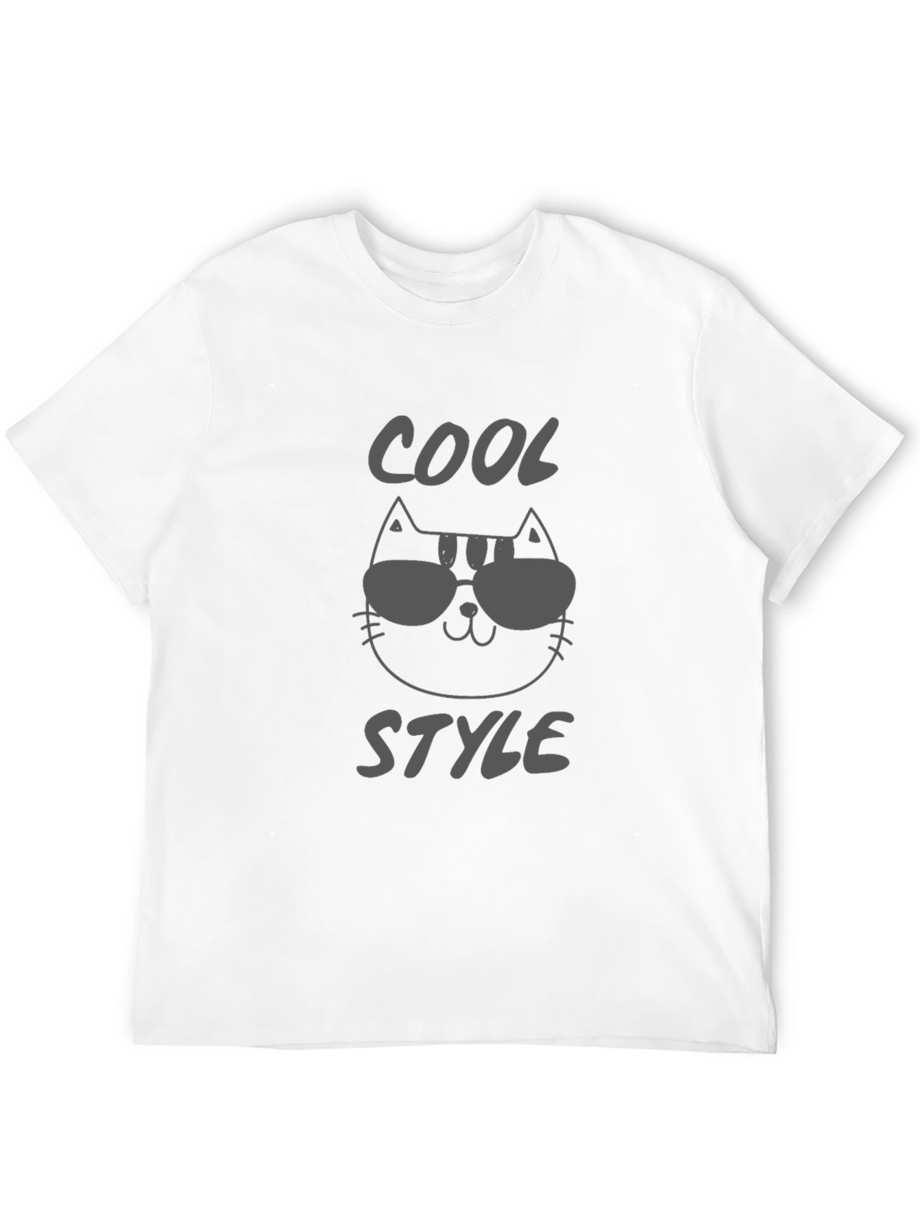 Black Cool Style Cat Graphic Tee - Unisex view 12