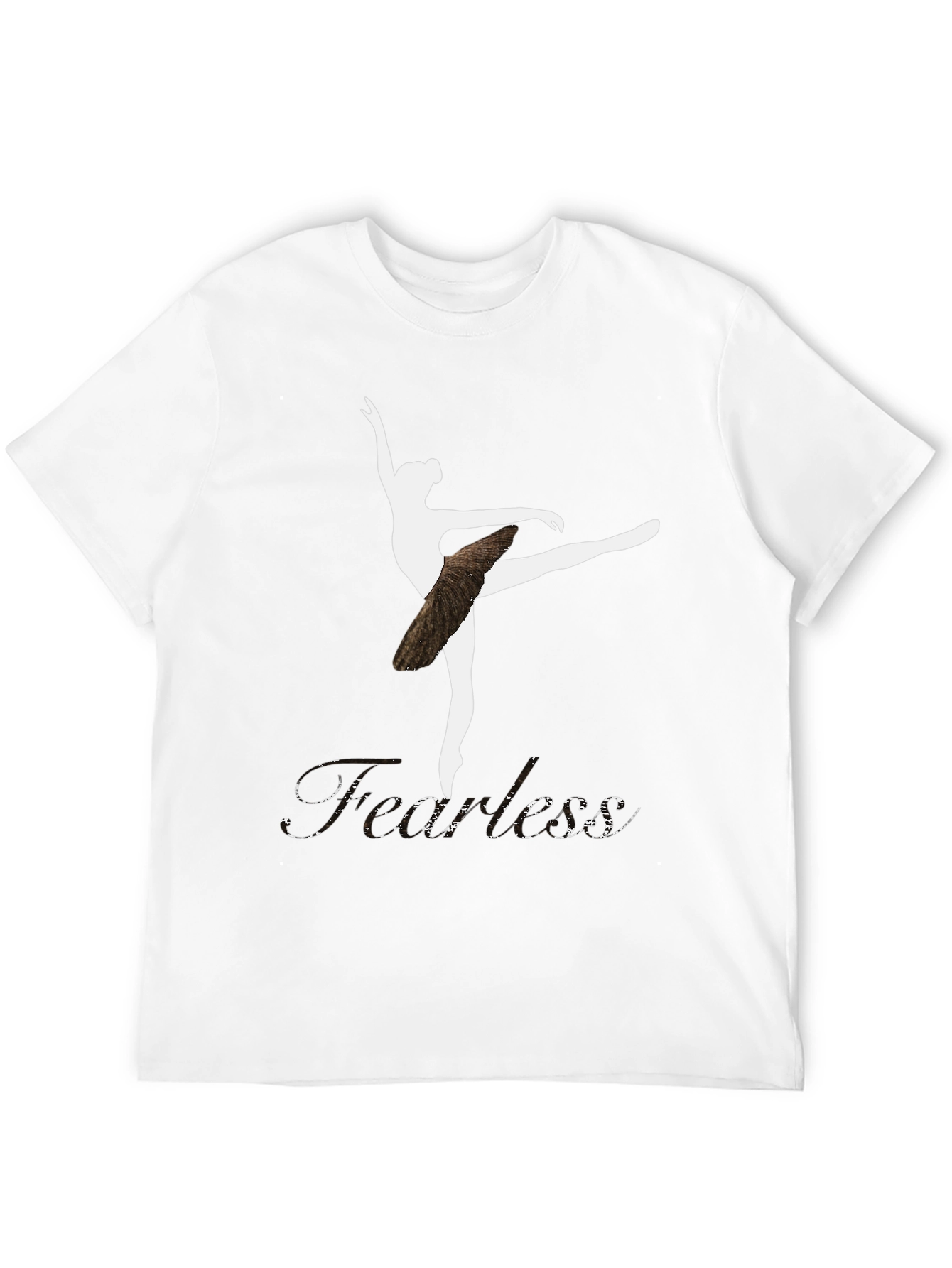 Fearless Ballerina Graphic T-Shirt - Black Cotton Tee - 12