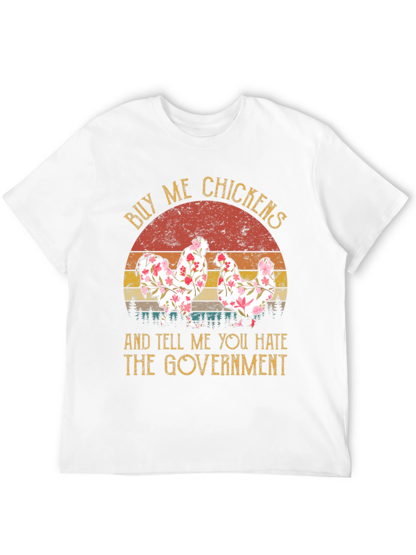 Black Buy Me Chickens Funny Graphic Tee view 12