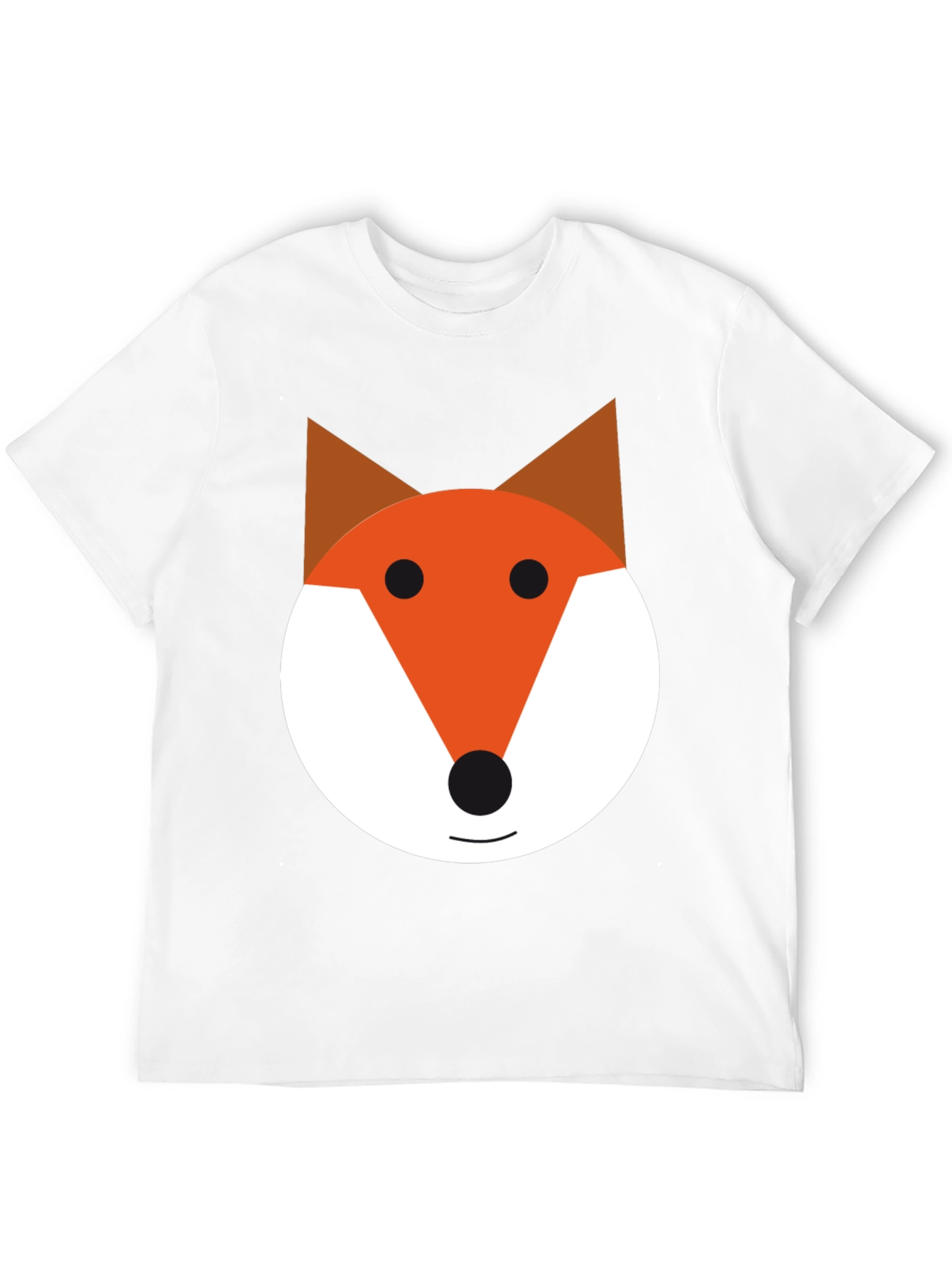 Black Fox Face Graphic Tee - Black Cotton Blend Shirt view 12