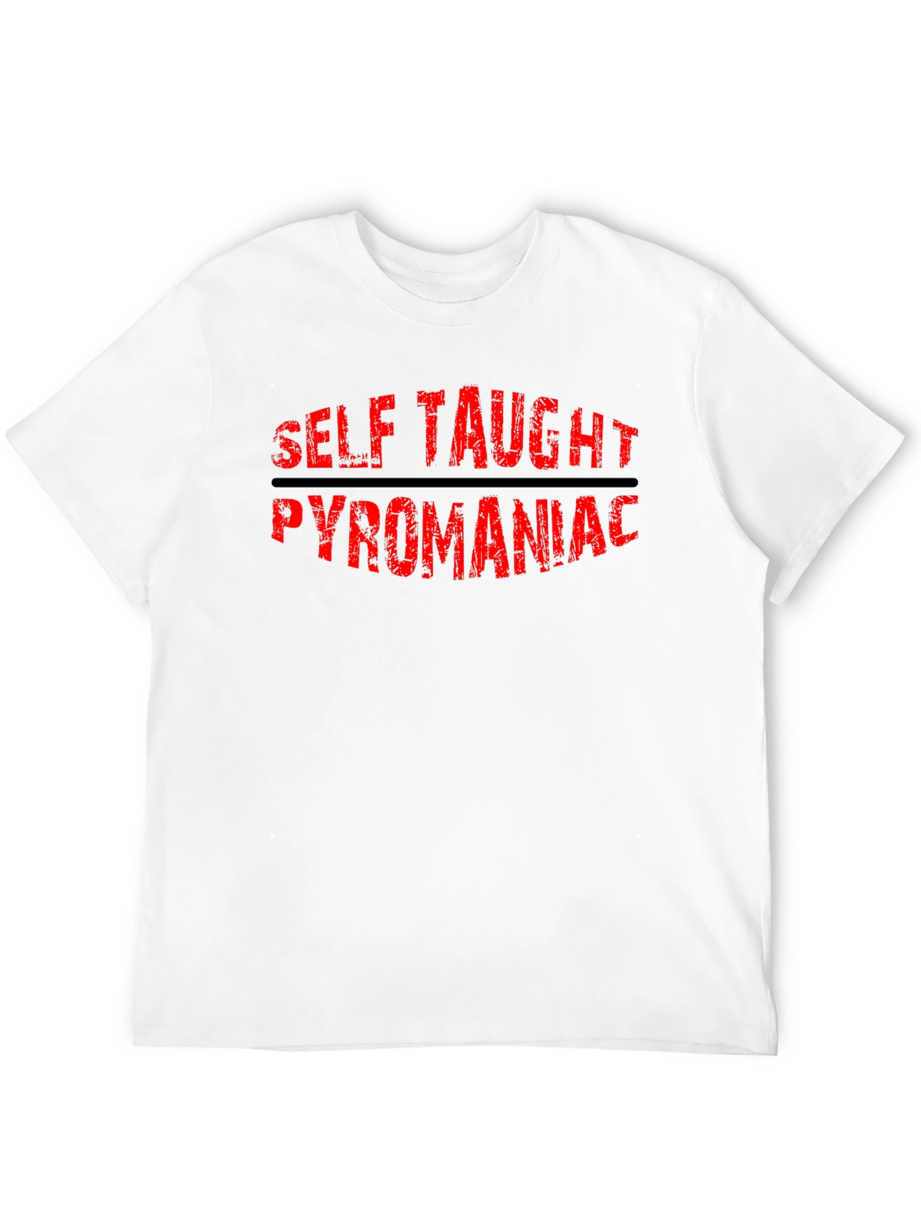 Black Self Taught Pyromaniac Graphic Tee - Black Cotton T-Shirt view 12