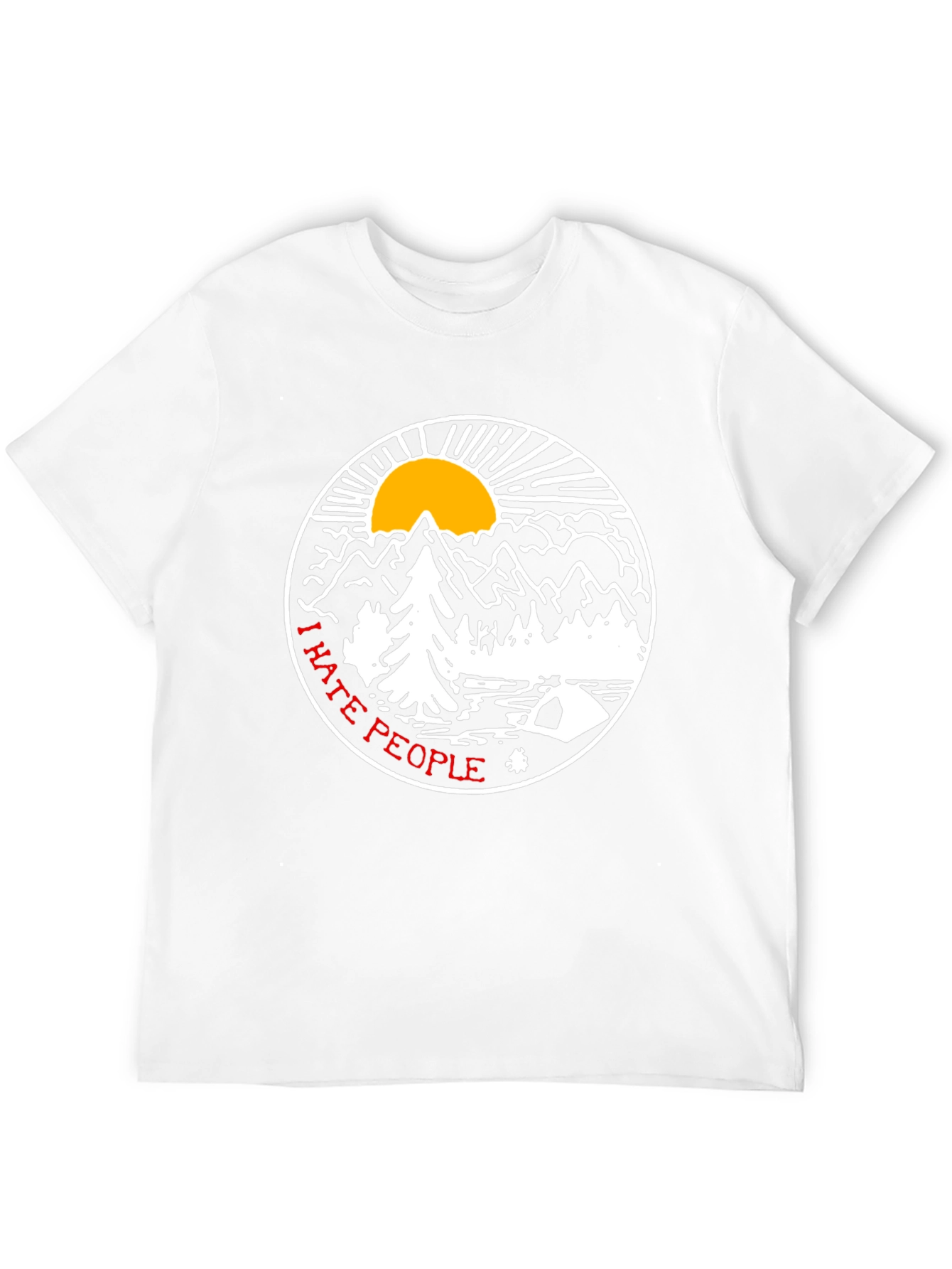 Black I Hate People T-Shirt - Outdoors Graphic Tee view 12