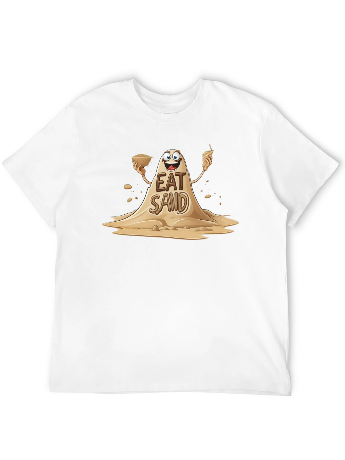 Black Eat Sand Graphic Tee - Funny Novelty T-Shirt view 12