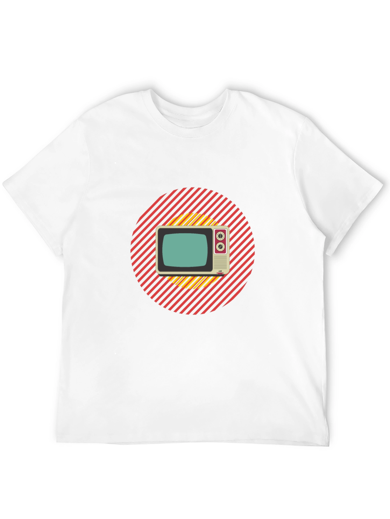 Black Retro TV Graphic T-Shirt - Black Cotton Blend view 12