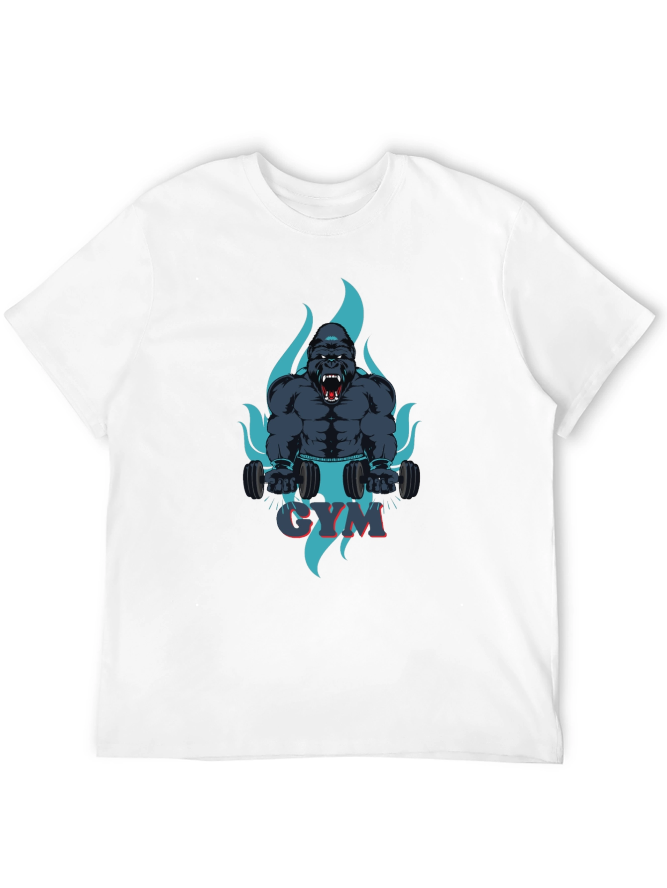 Black Gym Gorilla Graphic Tee - Fitness Motivation Shirt view 12