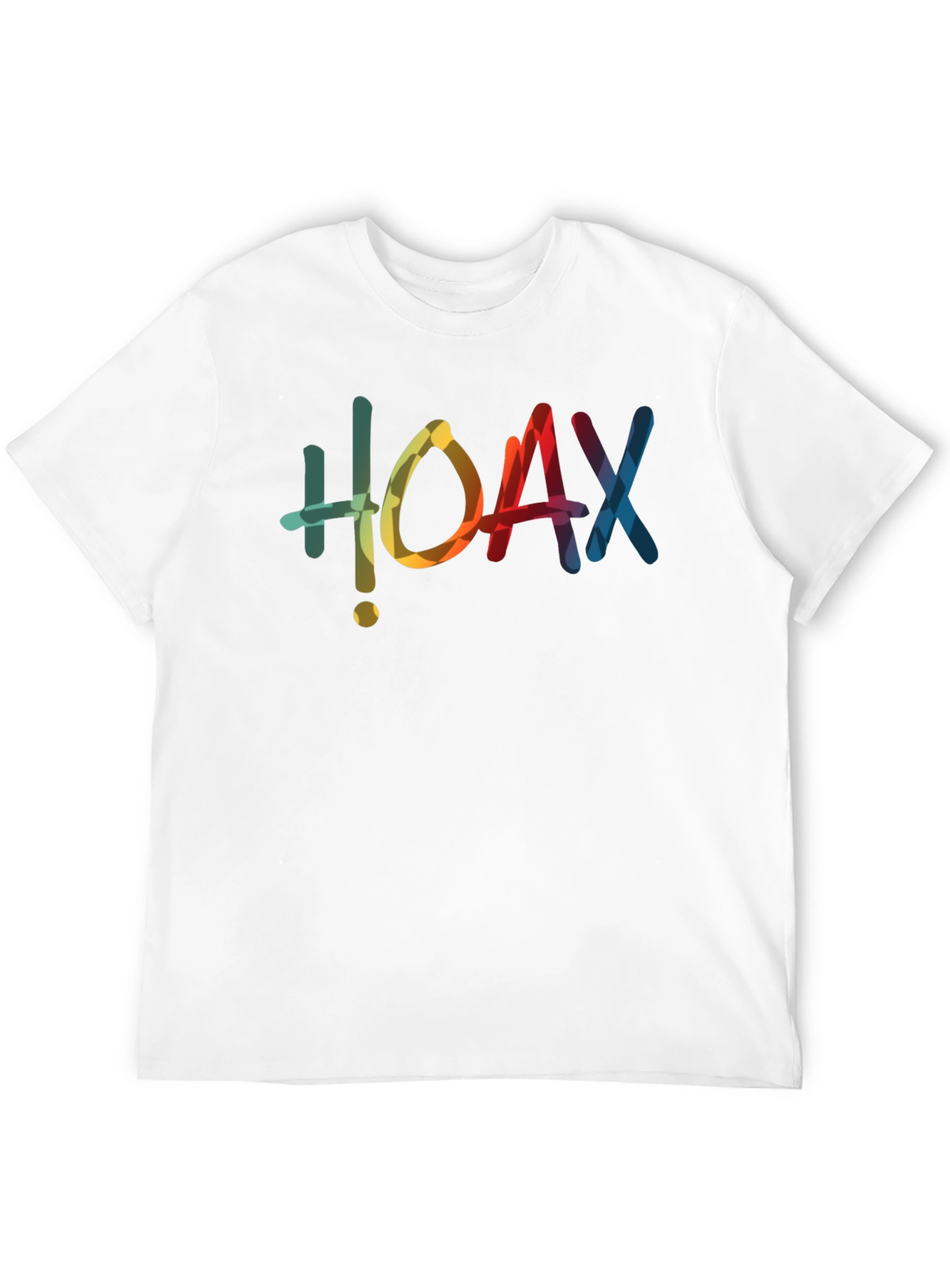 Black HOAX Colorful Graphic Print Men's Black T-Shirt view 12
