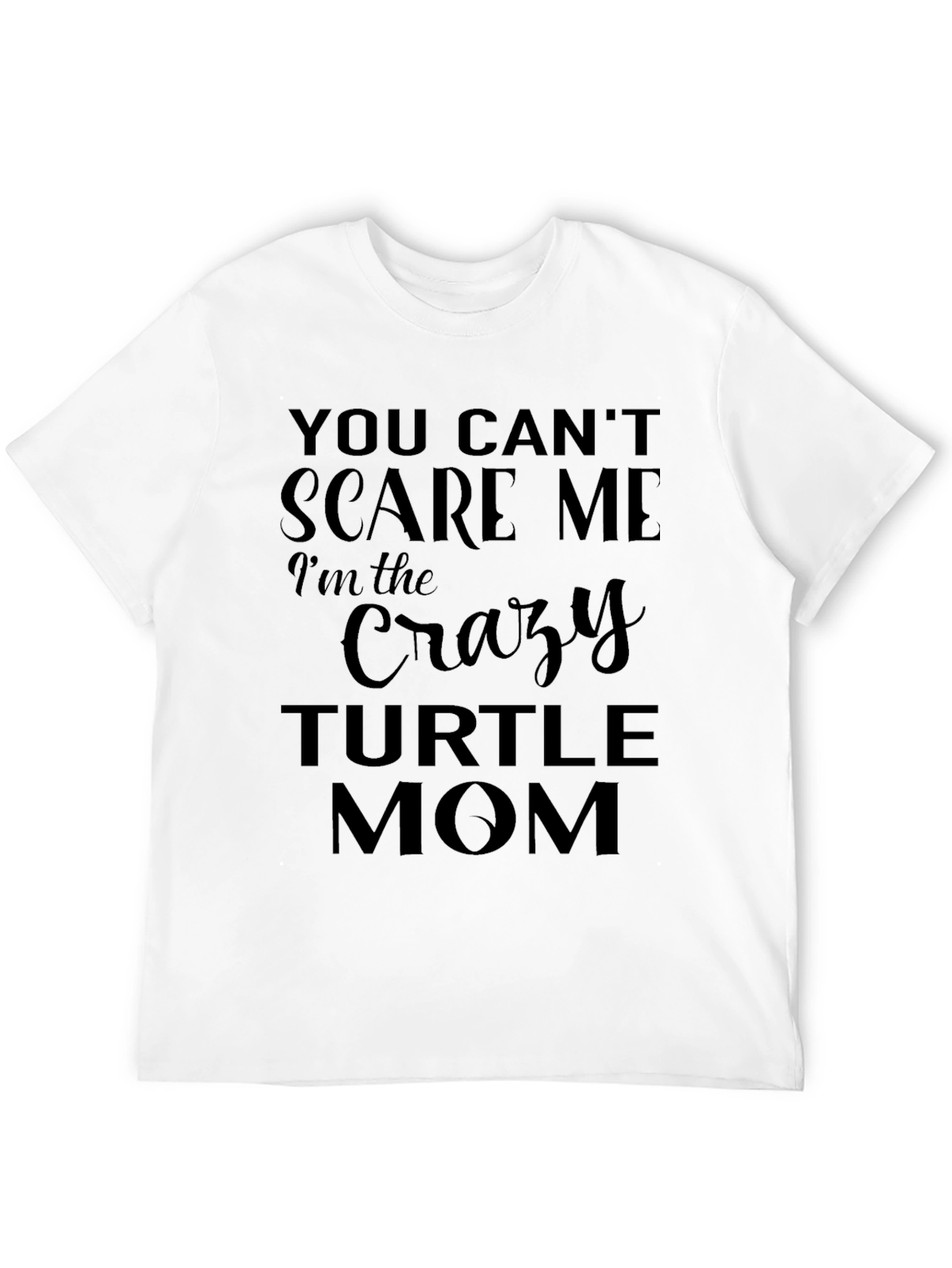 Black Crazy Turtle Mom Graphic Tee - Funny Mother's Day Shirt view 12