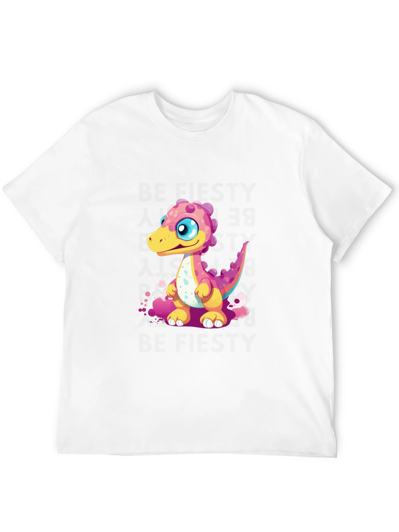 Black Cute Dino Graphic Tee - Black Unisex T-Shirt view 12