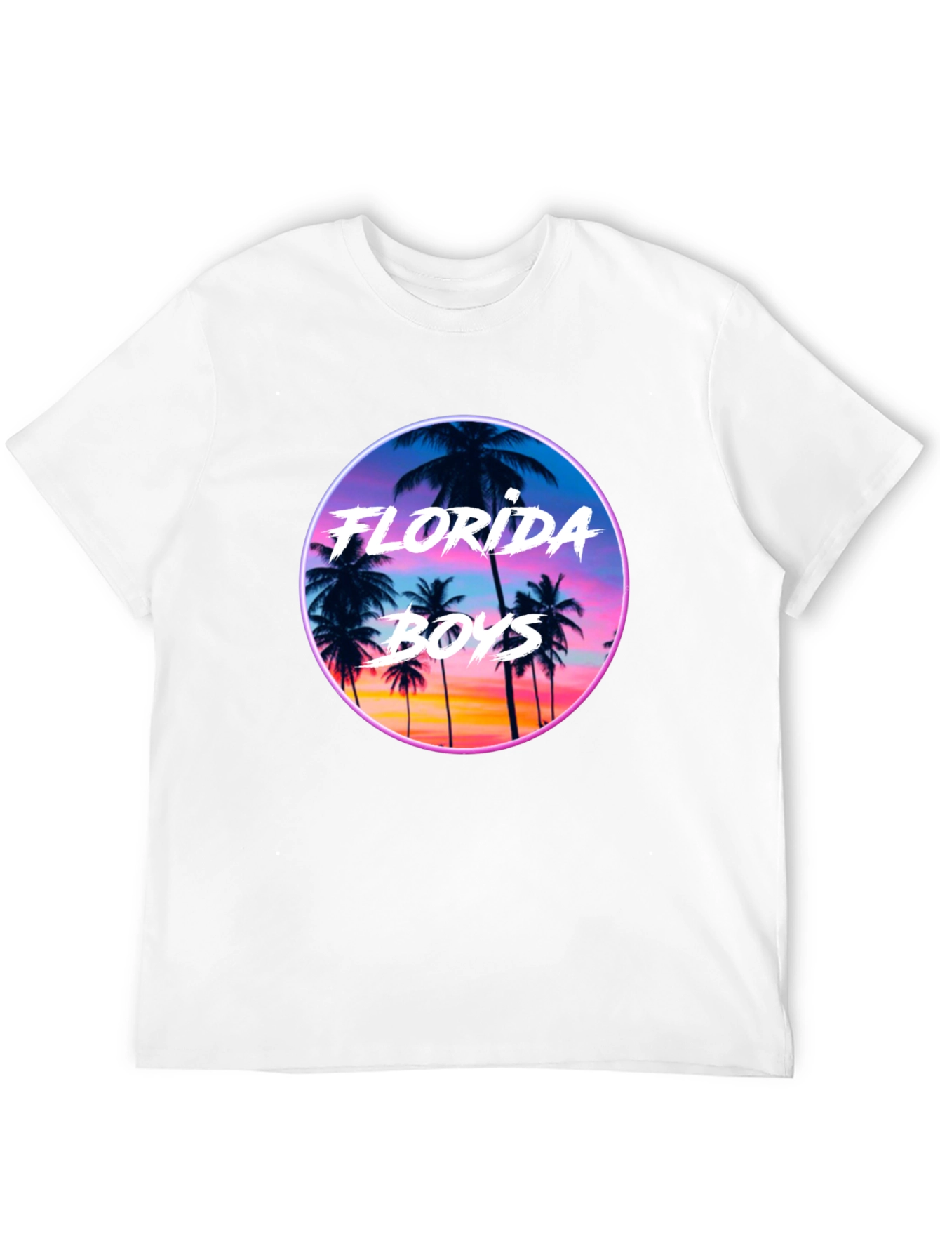 Black Florida Boys Sunset T-Shirt - Retro Palm Tree Tee view 12