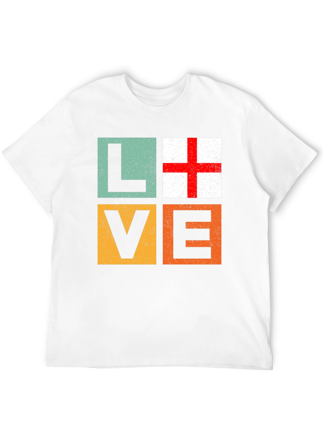 Black Love England Flag T-Shirt - Graphic Tee view 12