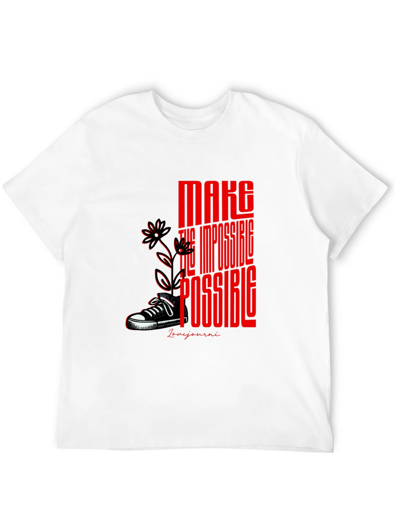 Black Make the Impossible Possible Graphic Tee view 12