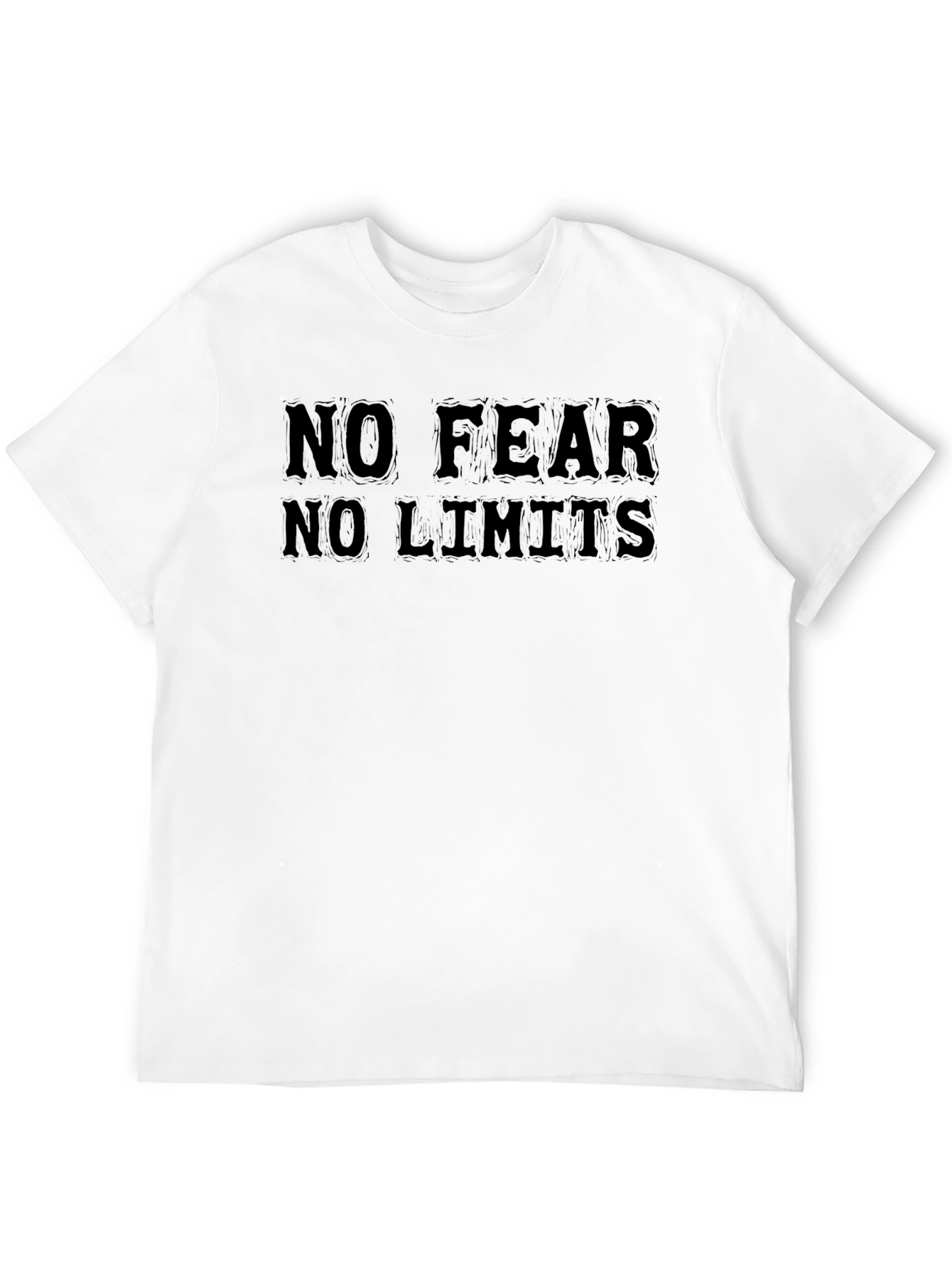 Black No Fear No Limits Black Graphic Tee view 12