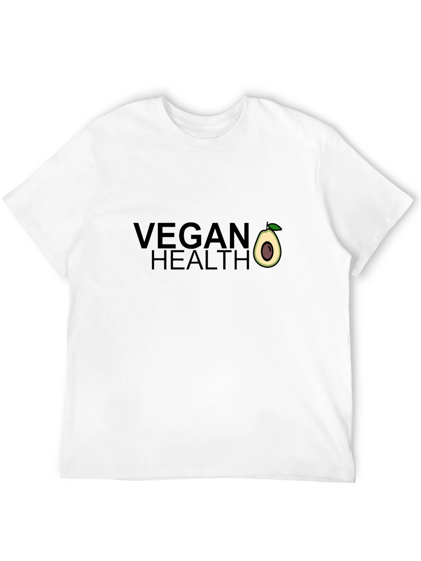 Black Vegan Health Graphic Black T-Shirt view 12