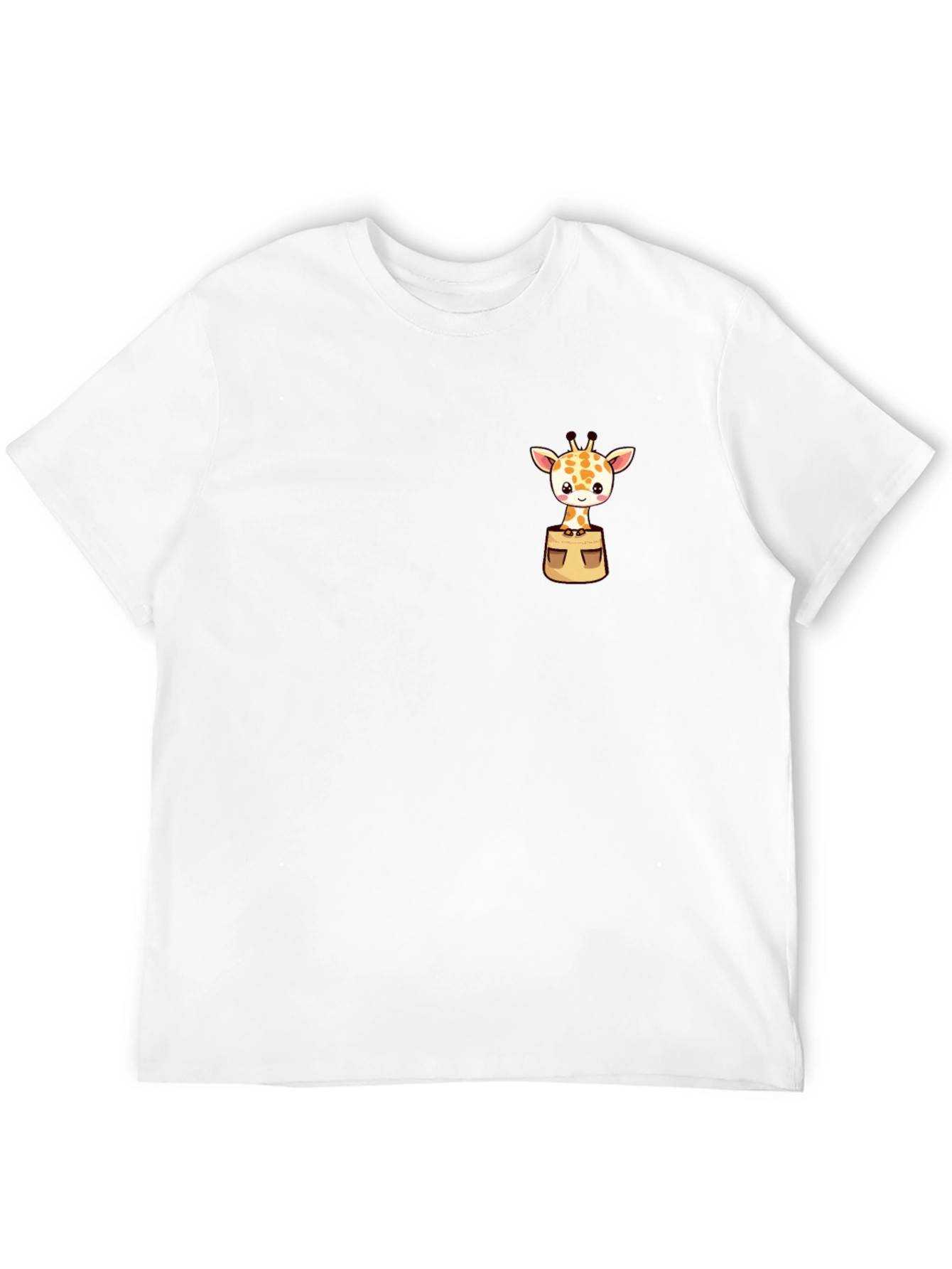 Black Giraffe Pocket T-Shirt - Cute Animal Tee view 12