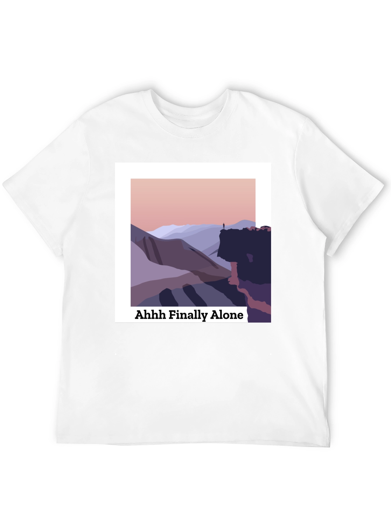 Black Finally Alone Graphic T-Shirt view 12