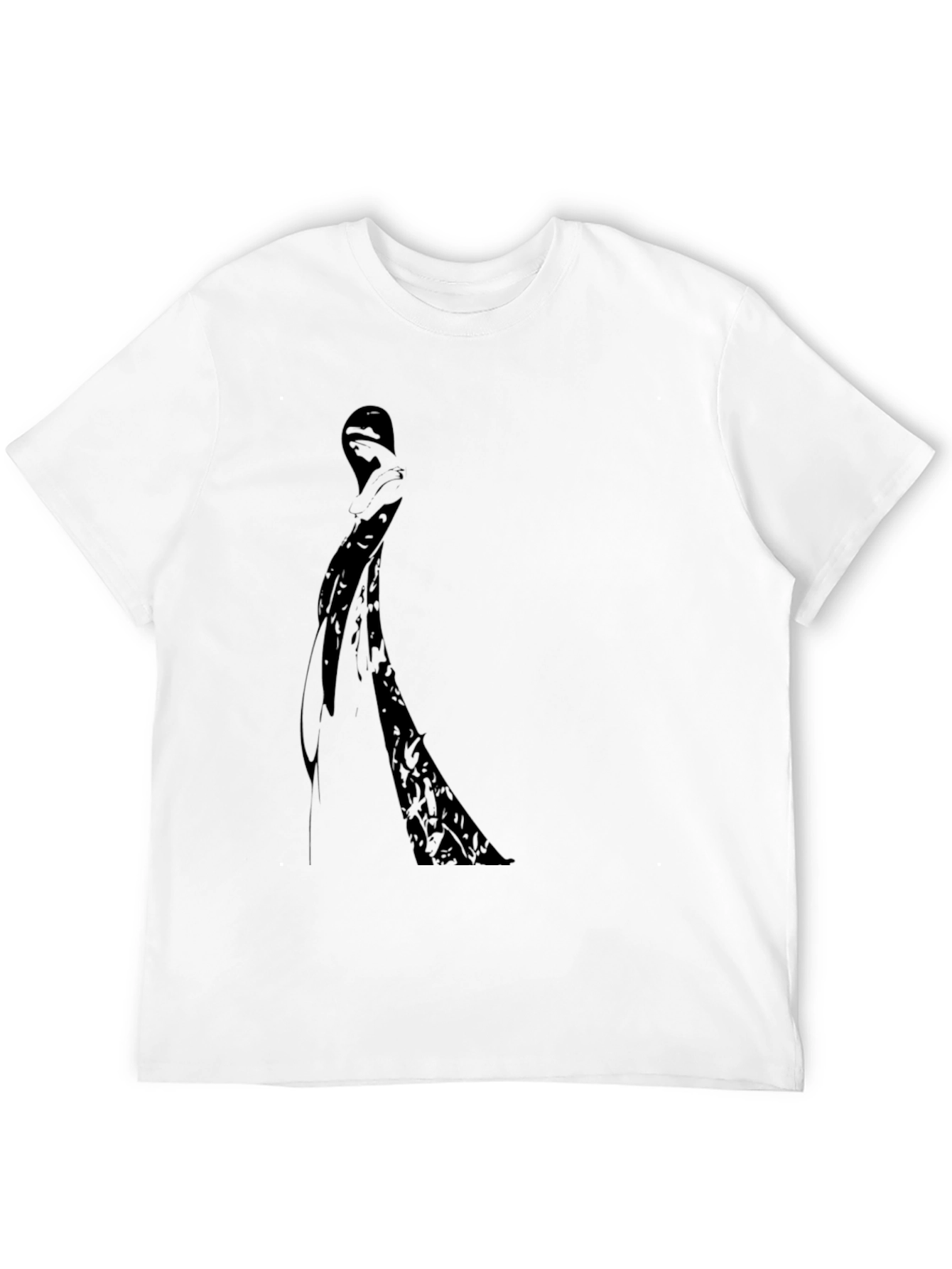 Black Elegant Woman Silhouette Black Graphic Tee view 12