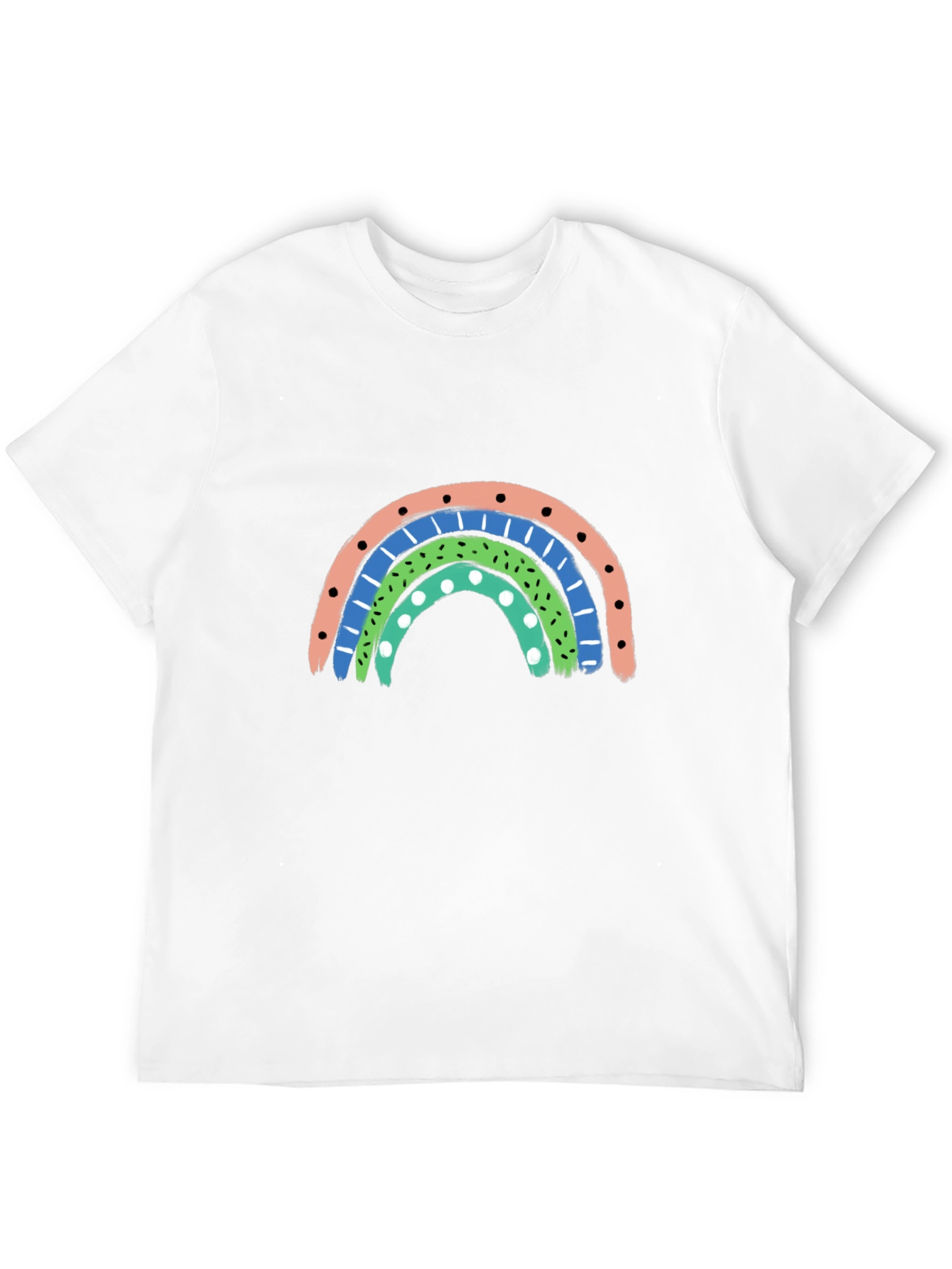 Black Retro Rainbow Graphic Tee view 12