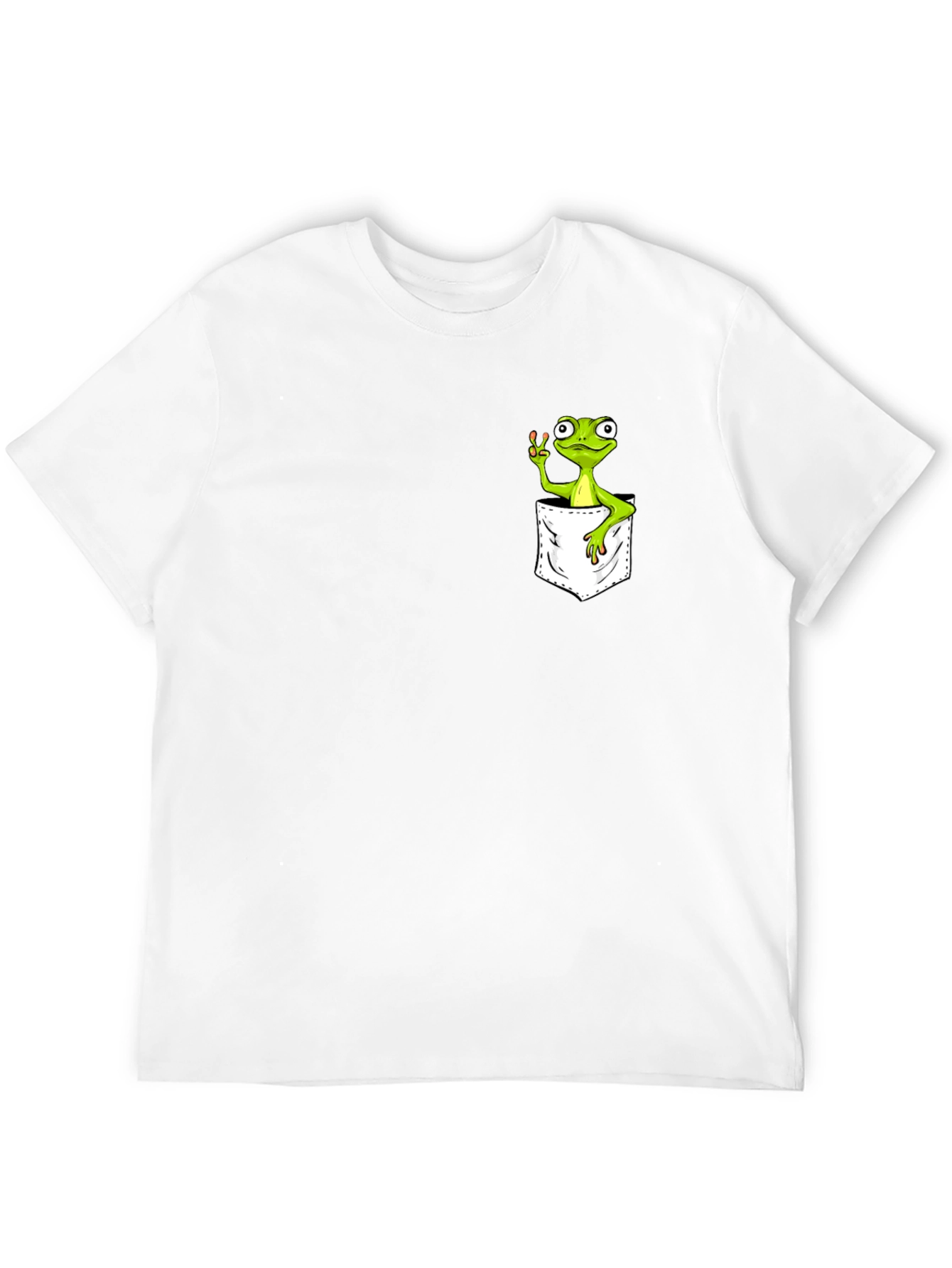 Black Frog in Pocket Peace Sign T-Shirt view 12