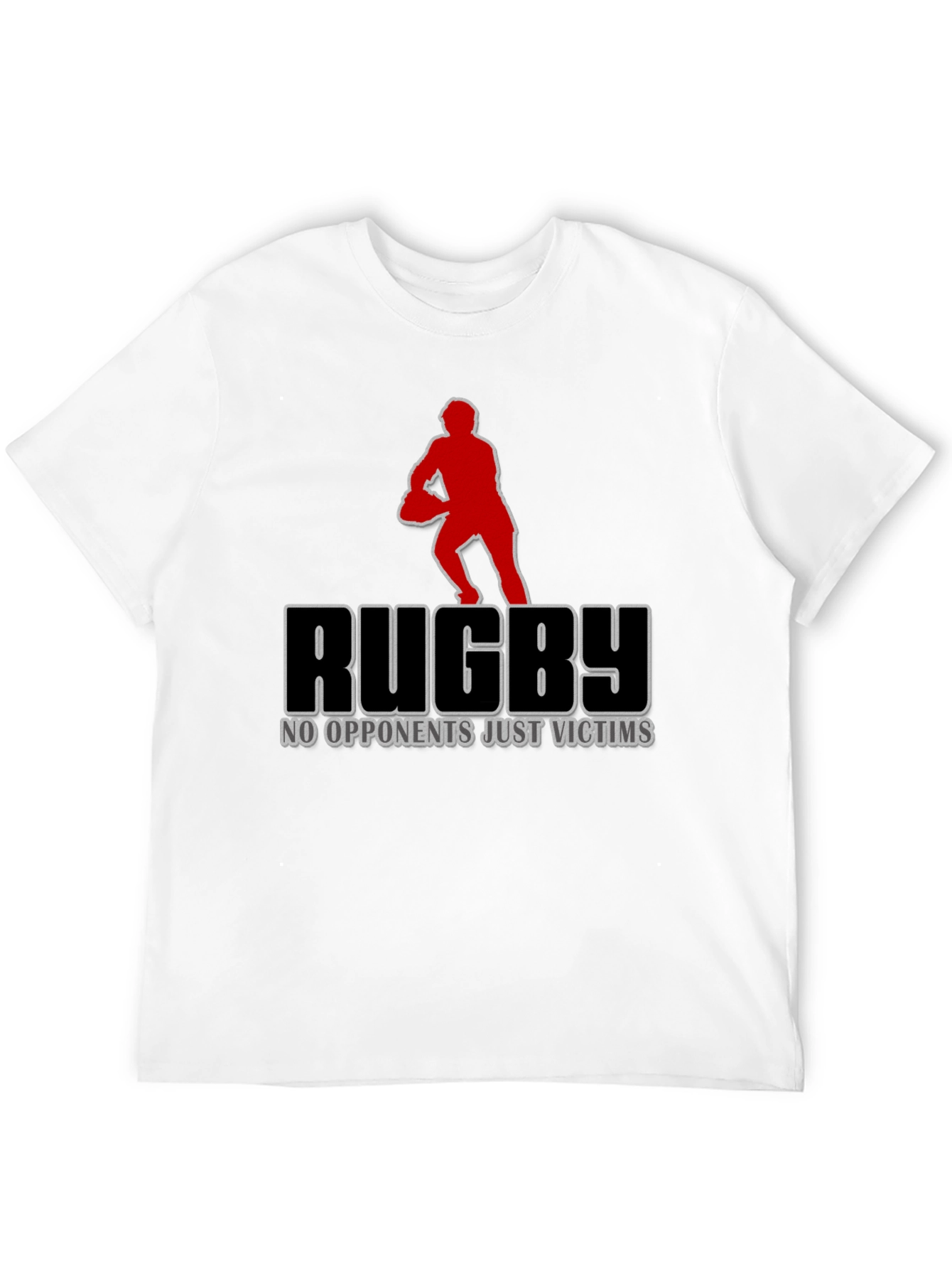 Black Rugby 'No Opponents, Just Victims' Graphic T-Shirt view 12