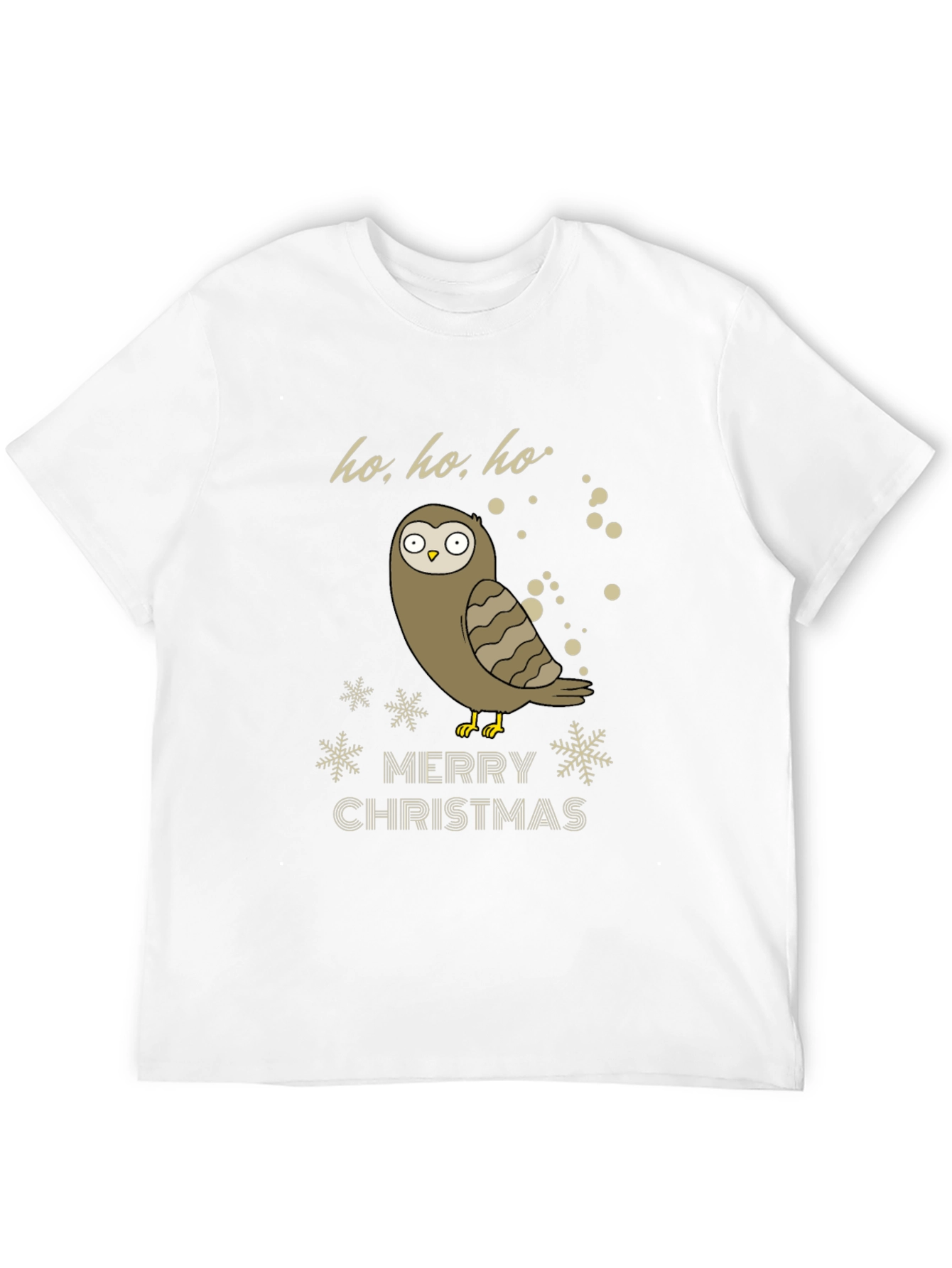 Black Owl Merry Christmas Graphic T-Shirt - Holiday Tee view 12