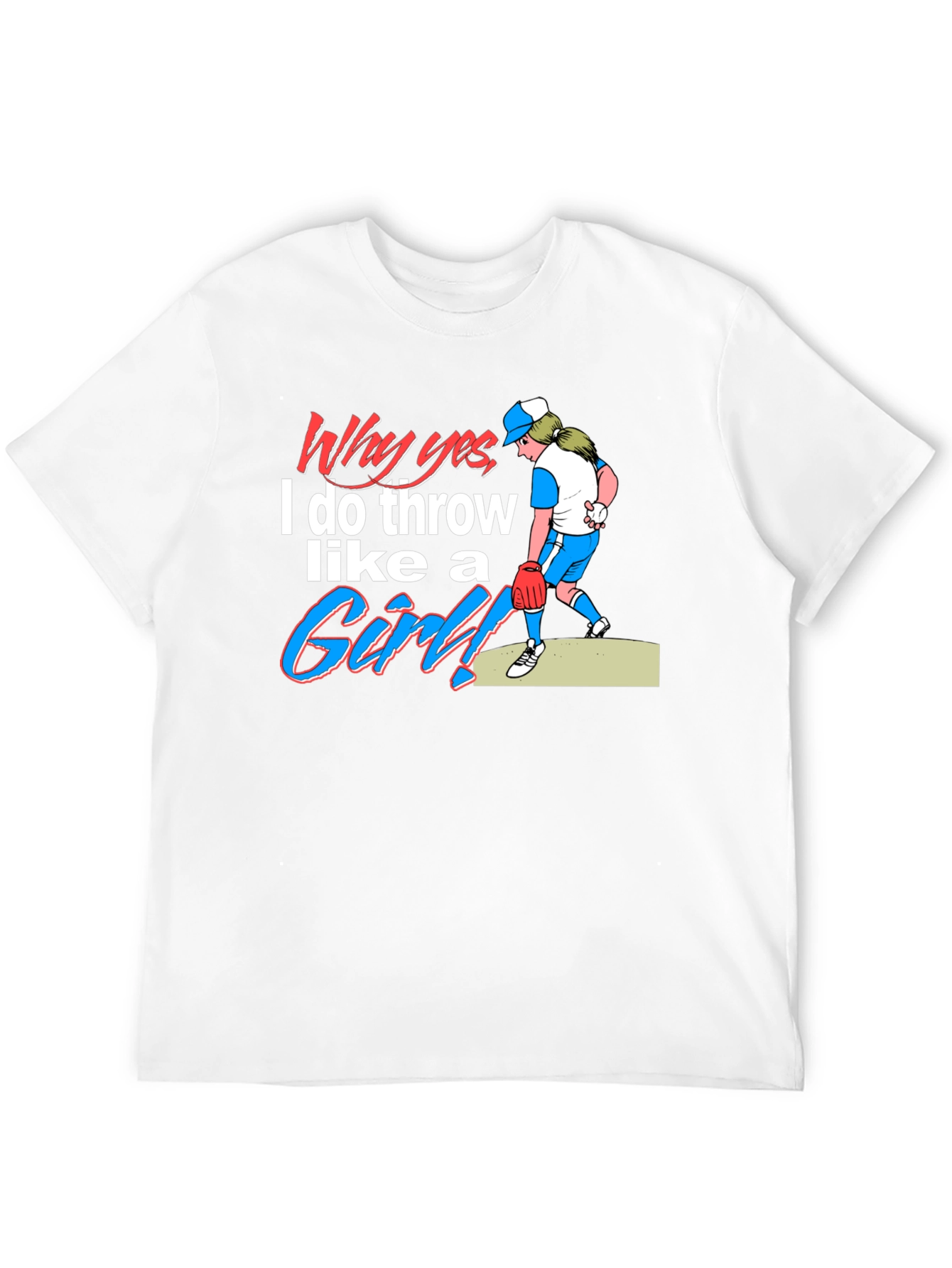 Black Funny 'Throw Like a Girl' Graphic Tee view 12