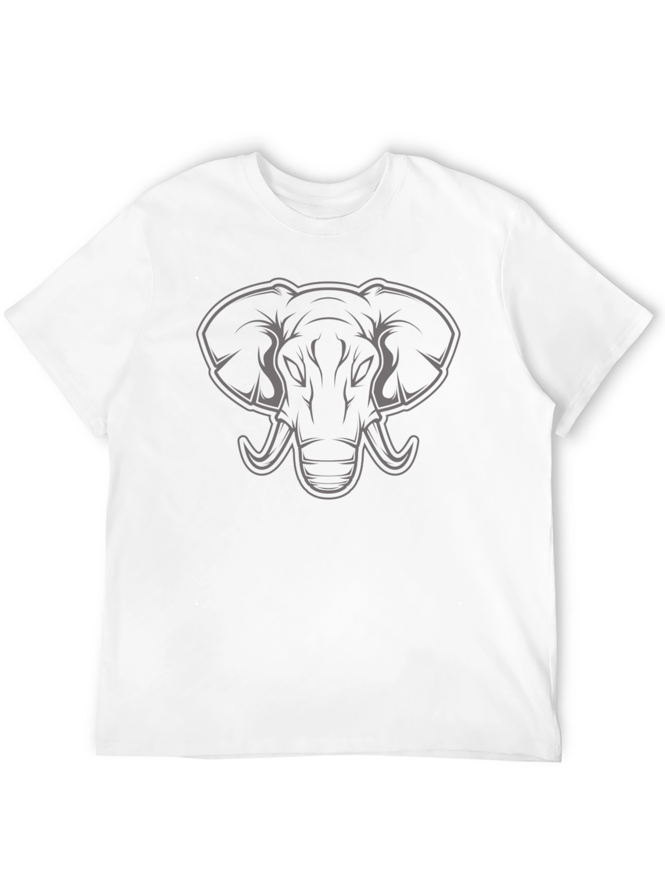 Black Elephant Head Graphic Print Tee - Black view 12