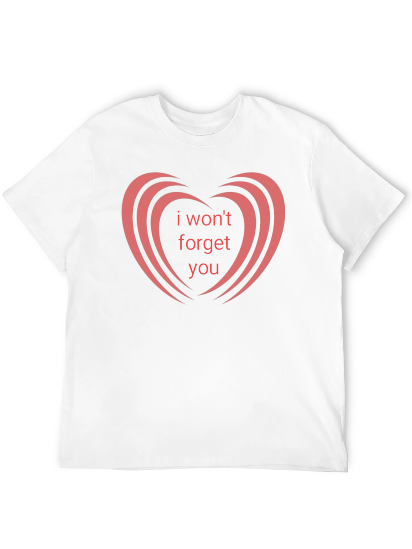 Black I Won't Forget You Graphic Tee - Heart Design view 12