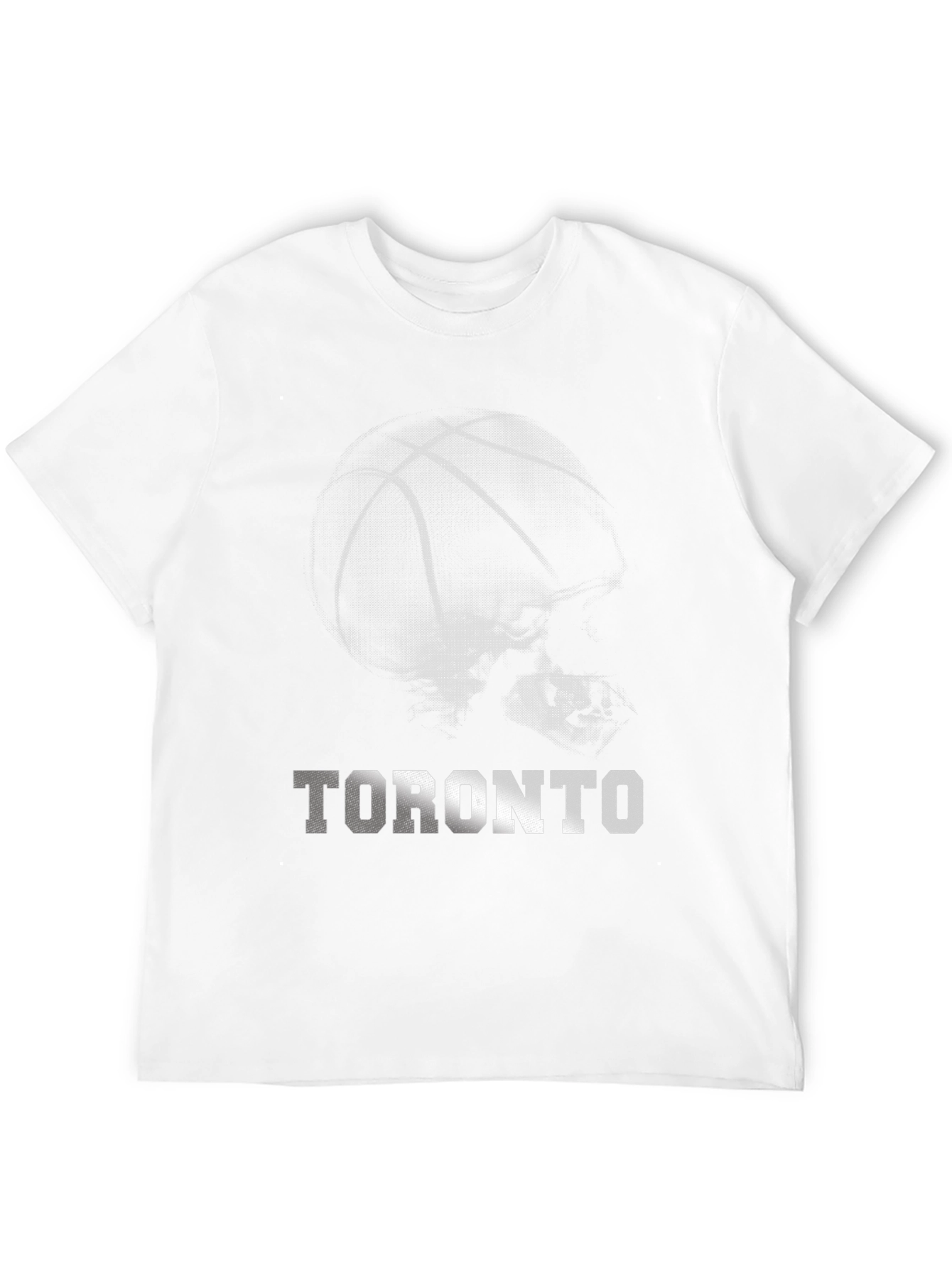 Black Toronto Basketball Graphic Tee - Black Cotton T-Shirt view 12