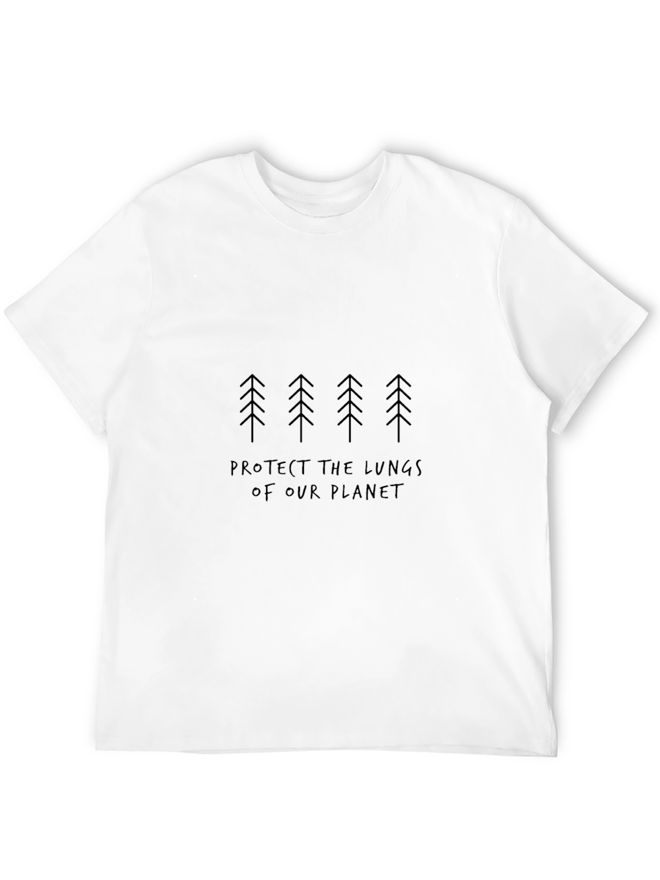 Black Eco-Friendly Black T-Shirt: Protect Our Planet view 12