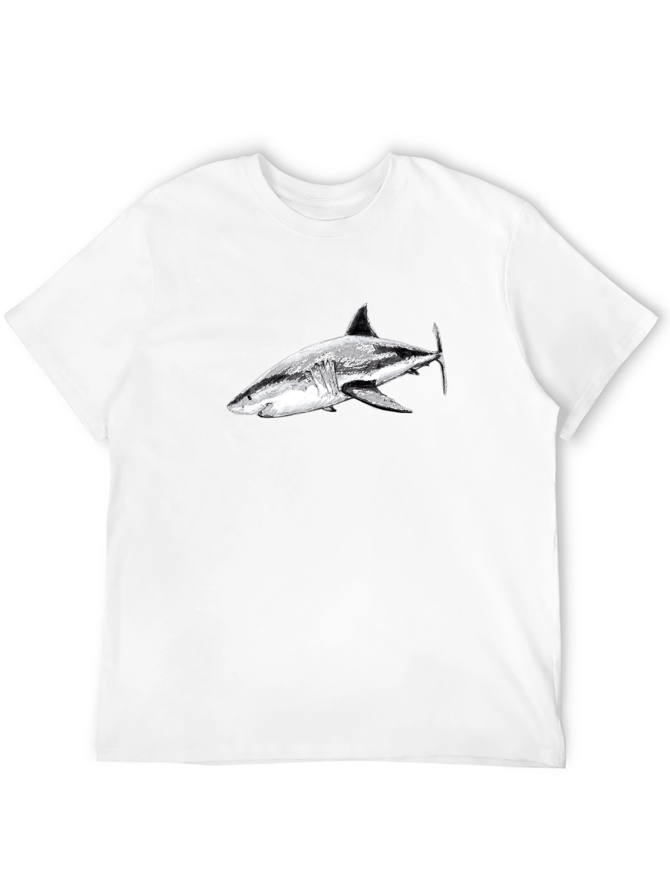 Black Shark Graphic Tee - Cool Black T-Shirt view 12