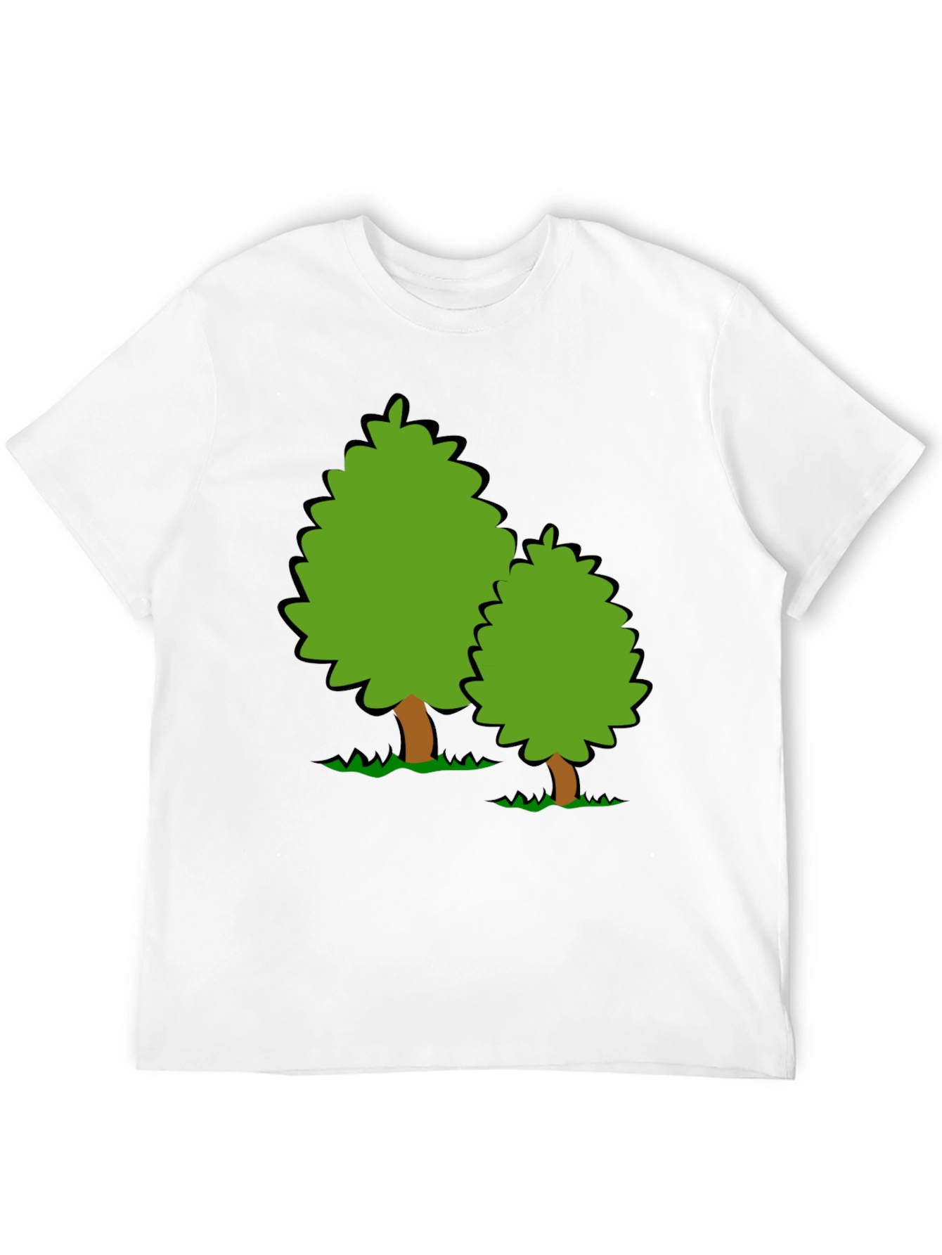 Black Cartoon Tree Graphic Black T-Shirt view 12