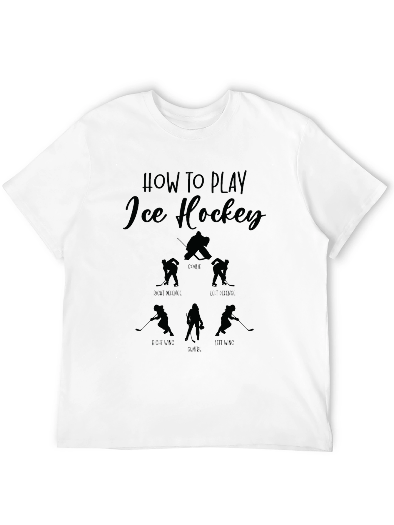 Black Ice Hockey Positions Graphic Tee view 12
